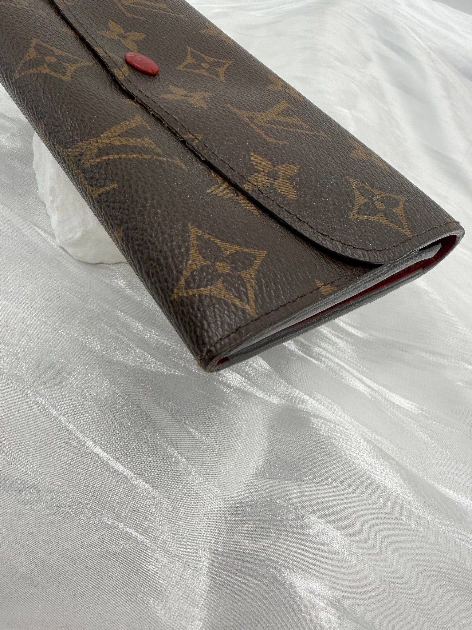 Louis Vuitton Monogram & Red Emilie Wallet