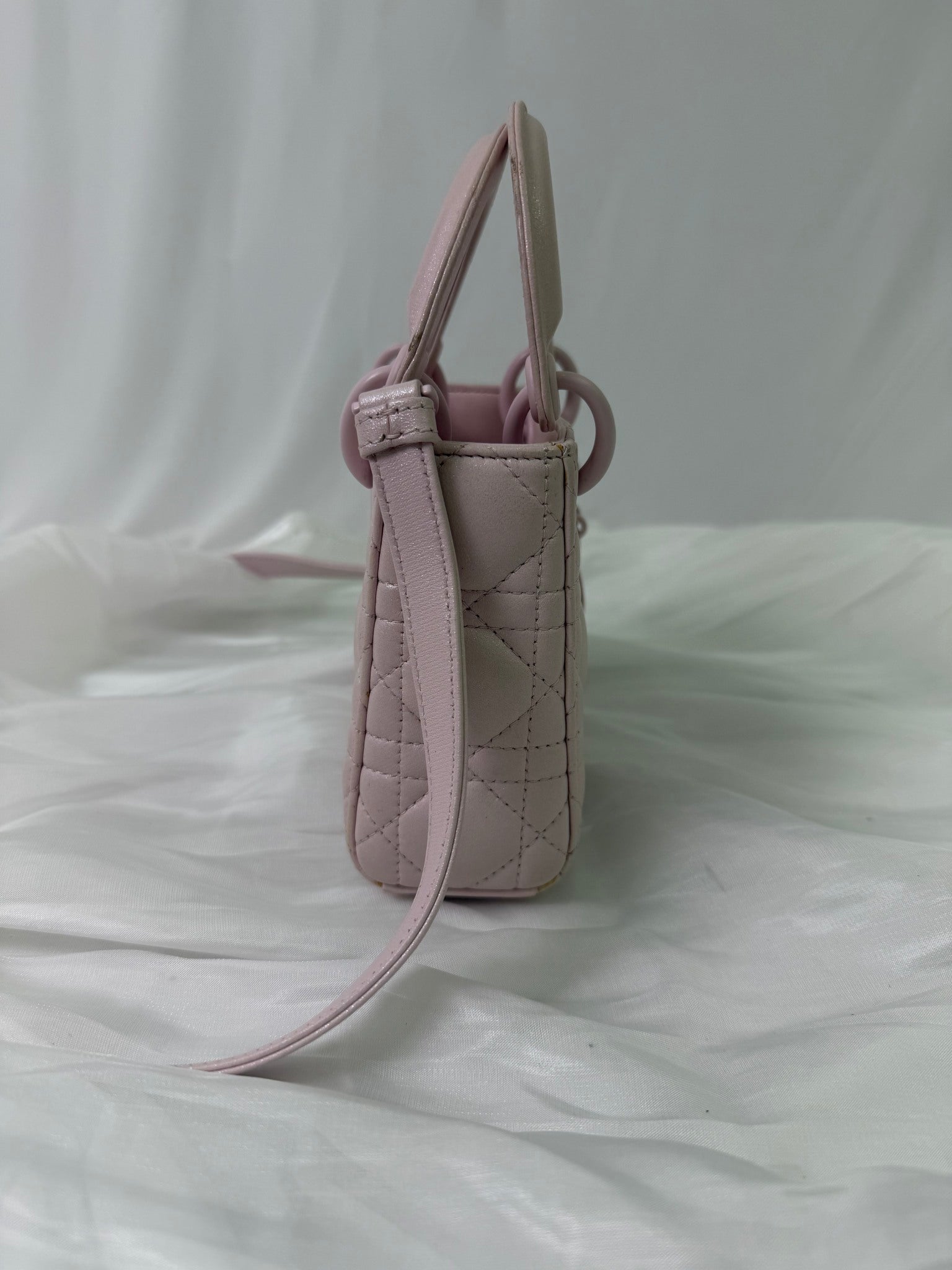 Christian Dior Light Pink Lady Dior Mini Bag