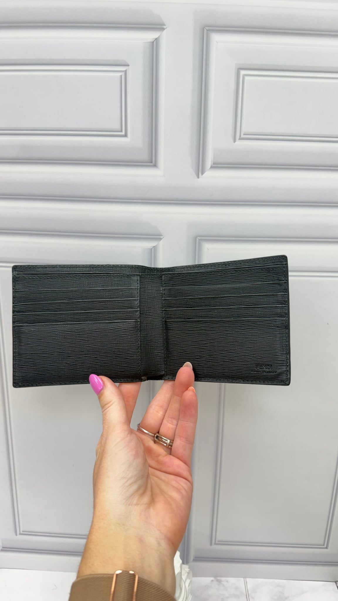 Fendi Black Zucca Coated Canvas Bifold