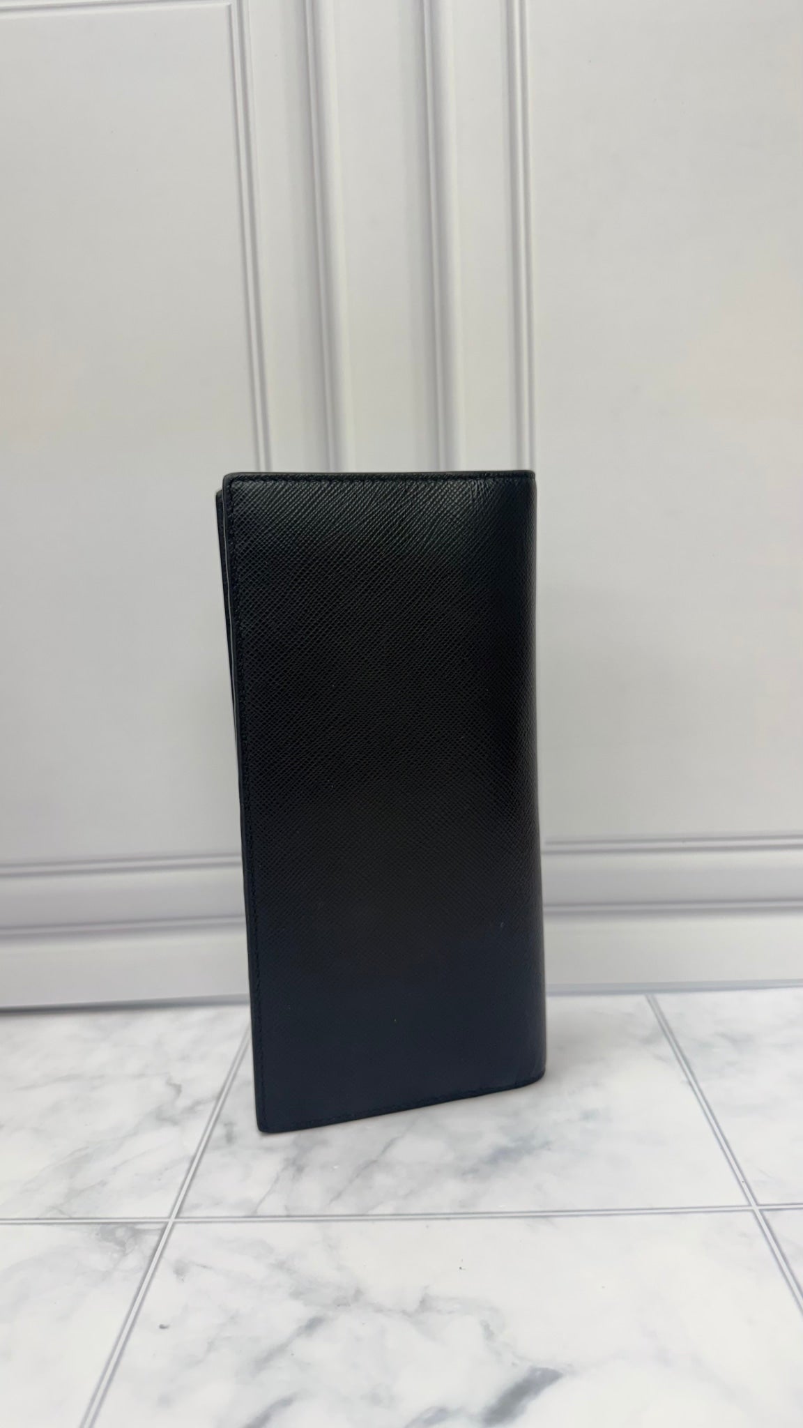 Prada Black Saffiano Leather Long Wallet