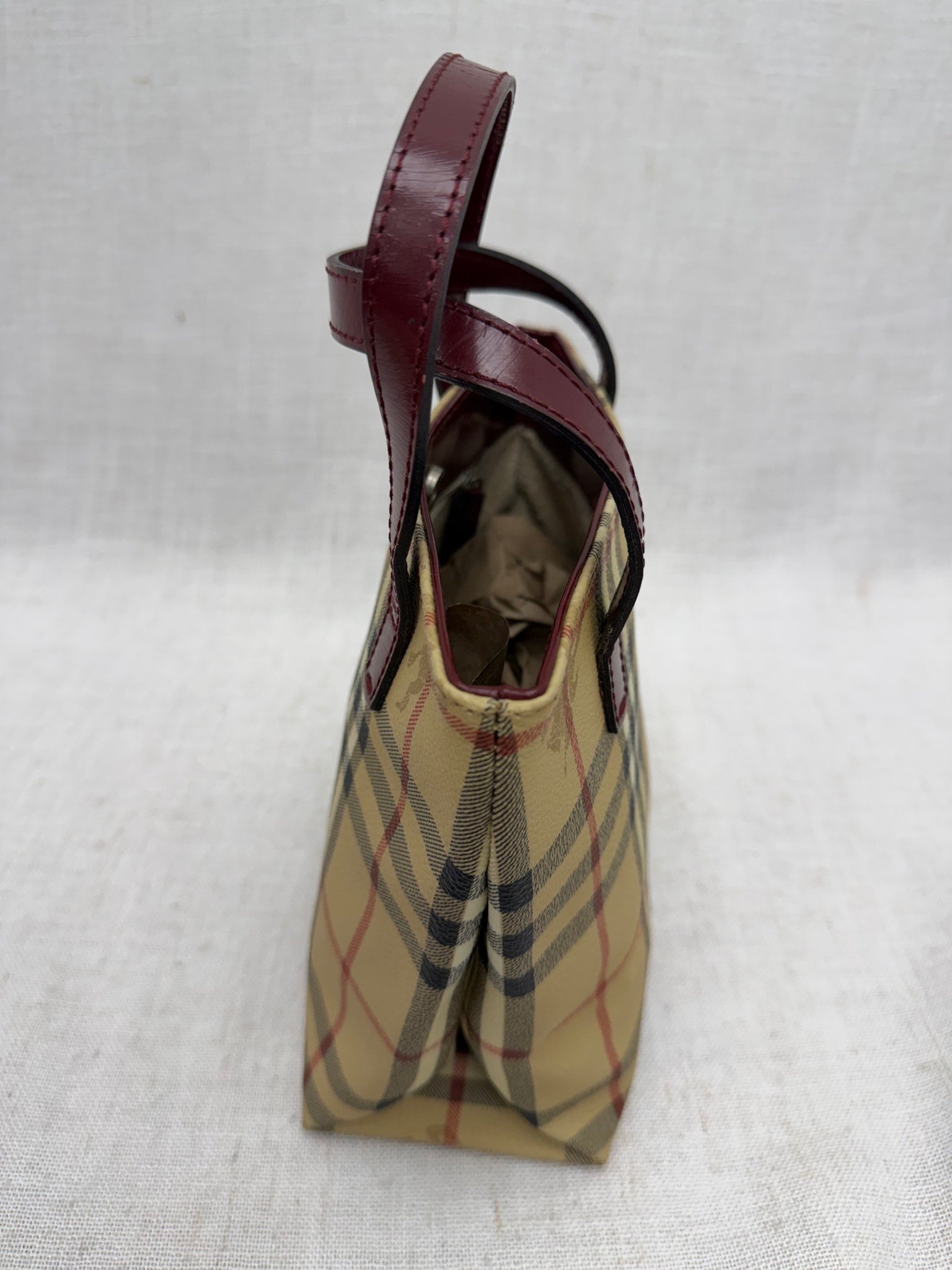 Burberry Vintage Nova Check Leather Mini Tote Bag