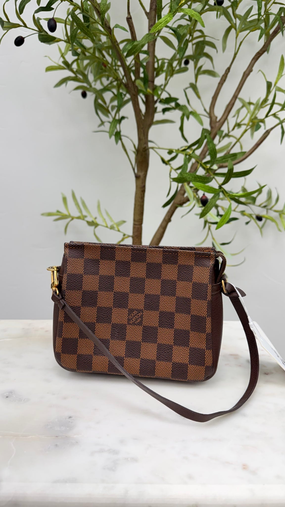 Louis Vuitton Damier Ebene Trousse Pochette Shoulder Bag