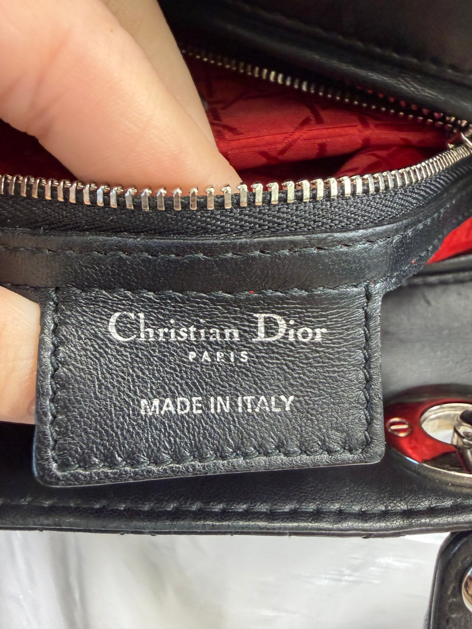Christian Dior Black Cannage Lambskin Large Lady Dior