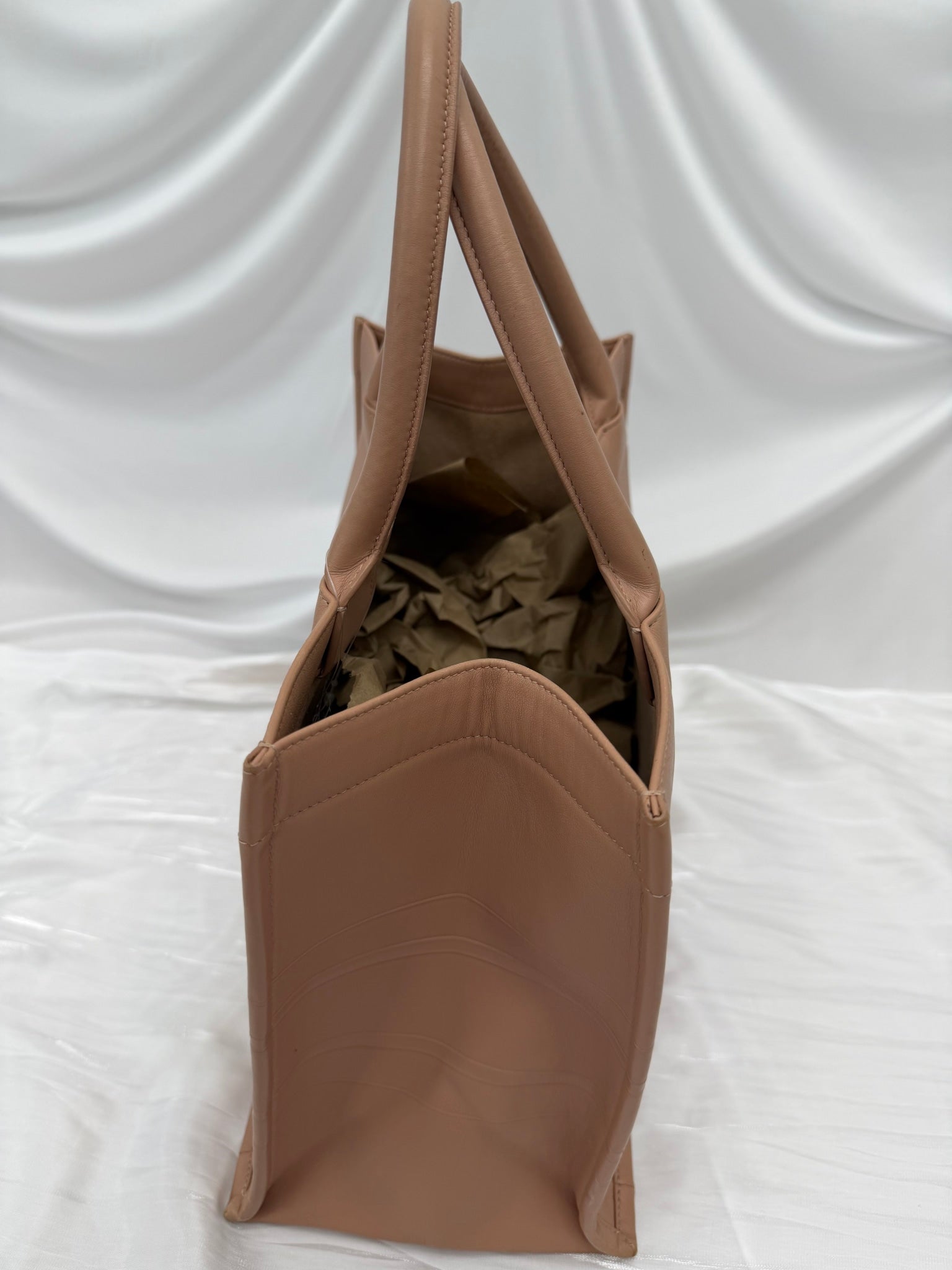 Christian Dior Nude Leather Medium Book Tote