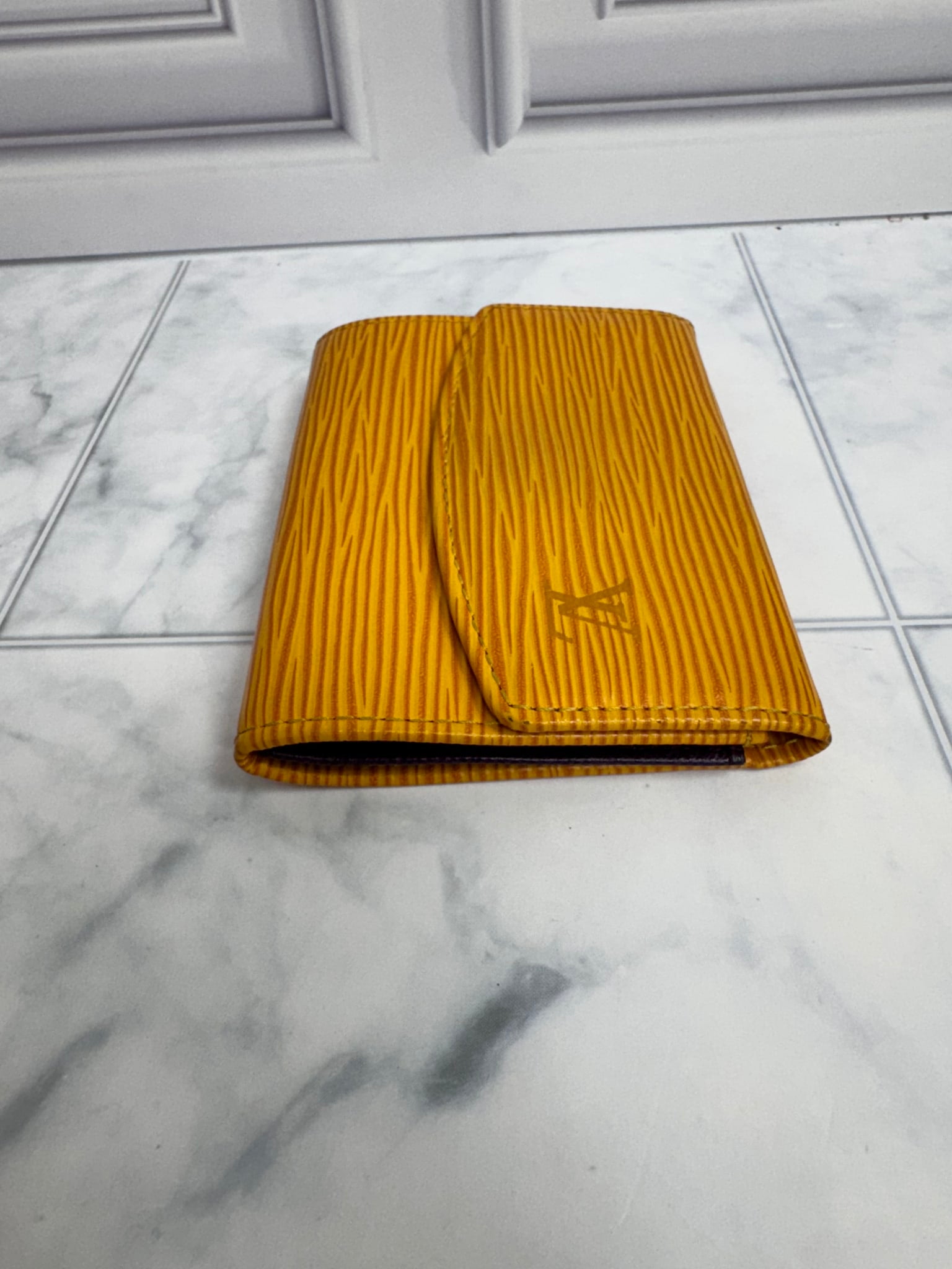 Louis Vuitton Yellow Epi Porte Monnaie Simple Coin Case