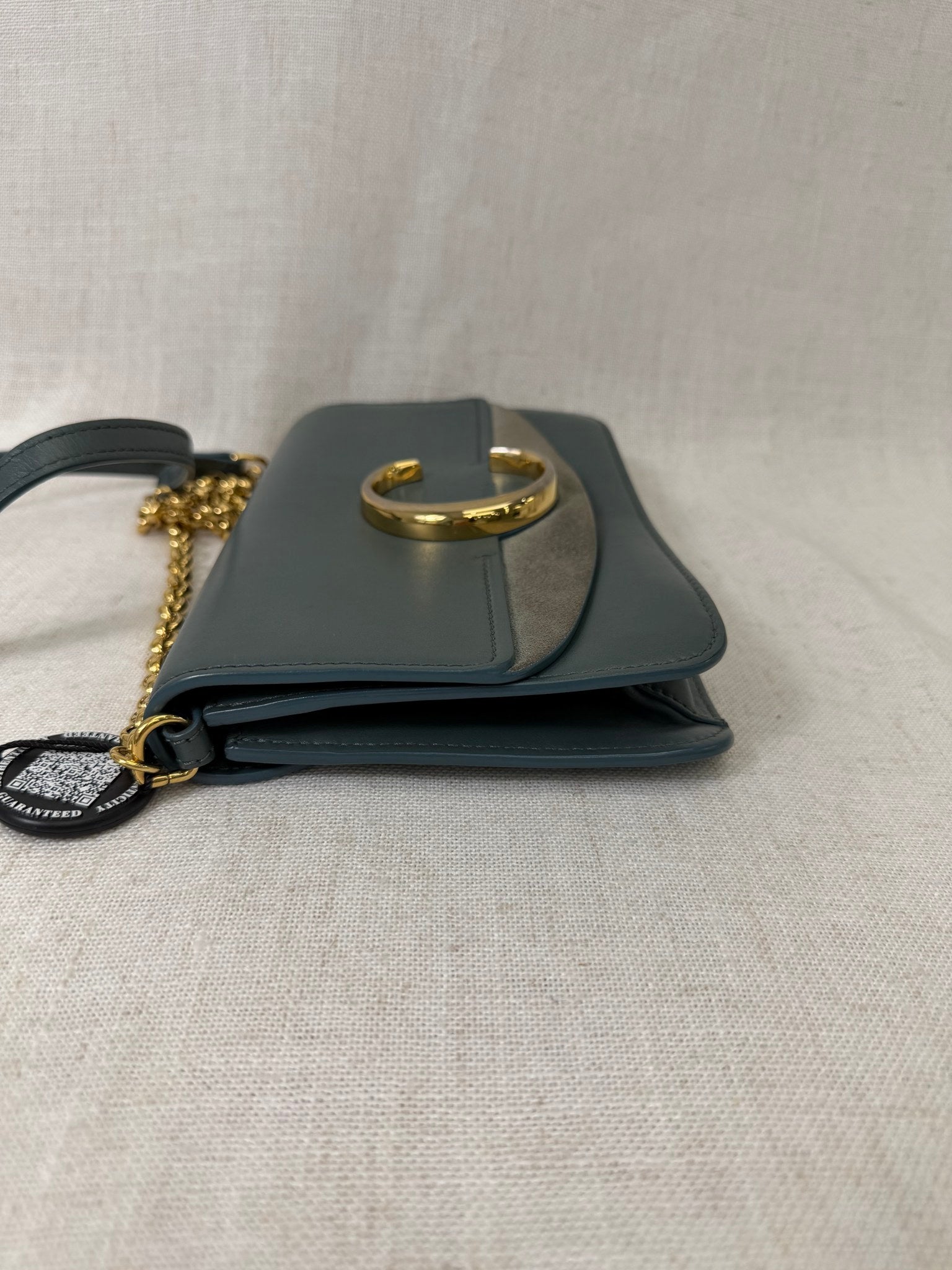 Chloe Blue Leather Shoulder Bag