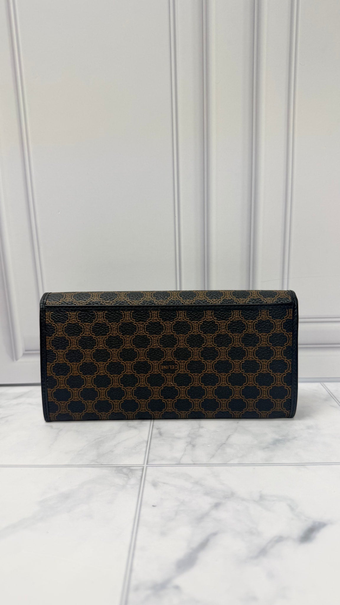 Celine Black Macadam Long Wallet