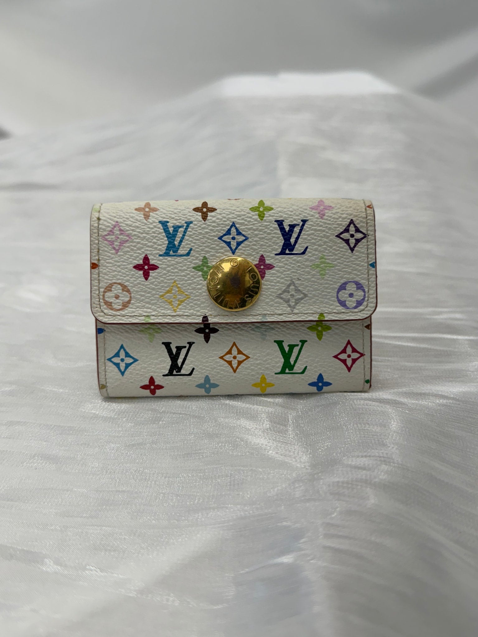 Louis Vuitton White Multicolore Monogram Card Case