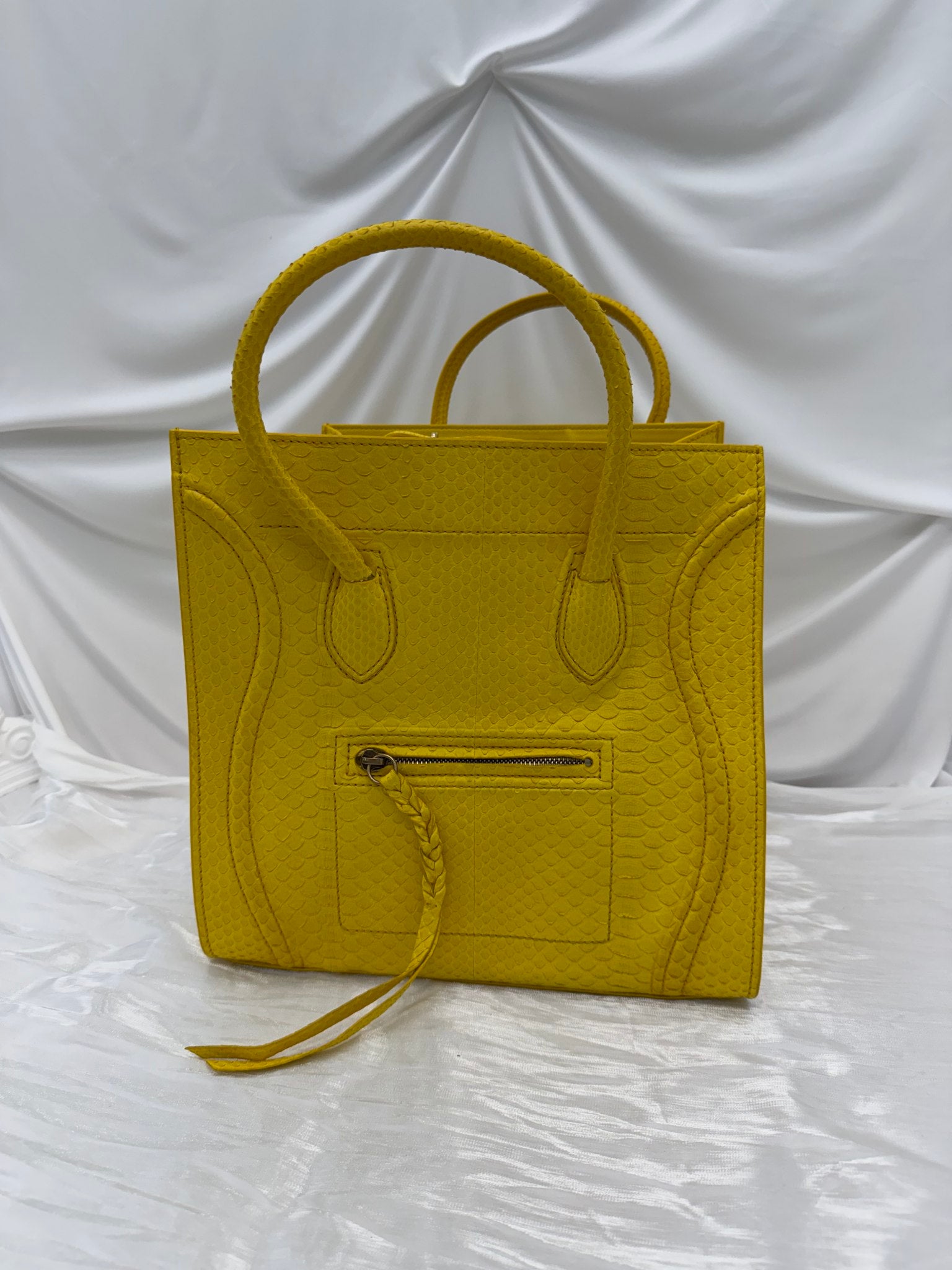 Celine Yellow Python Large Phantom Luggage Bag