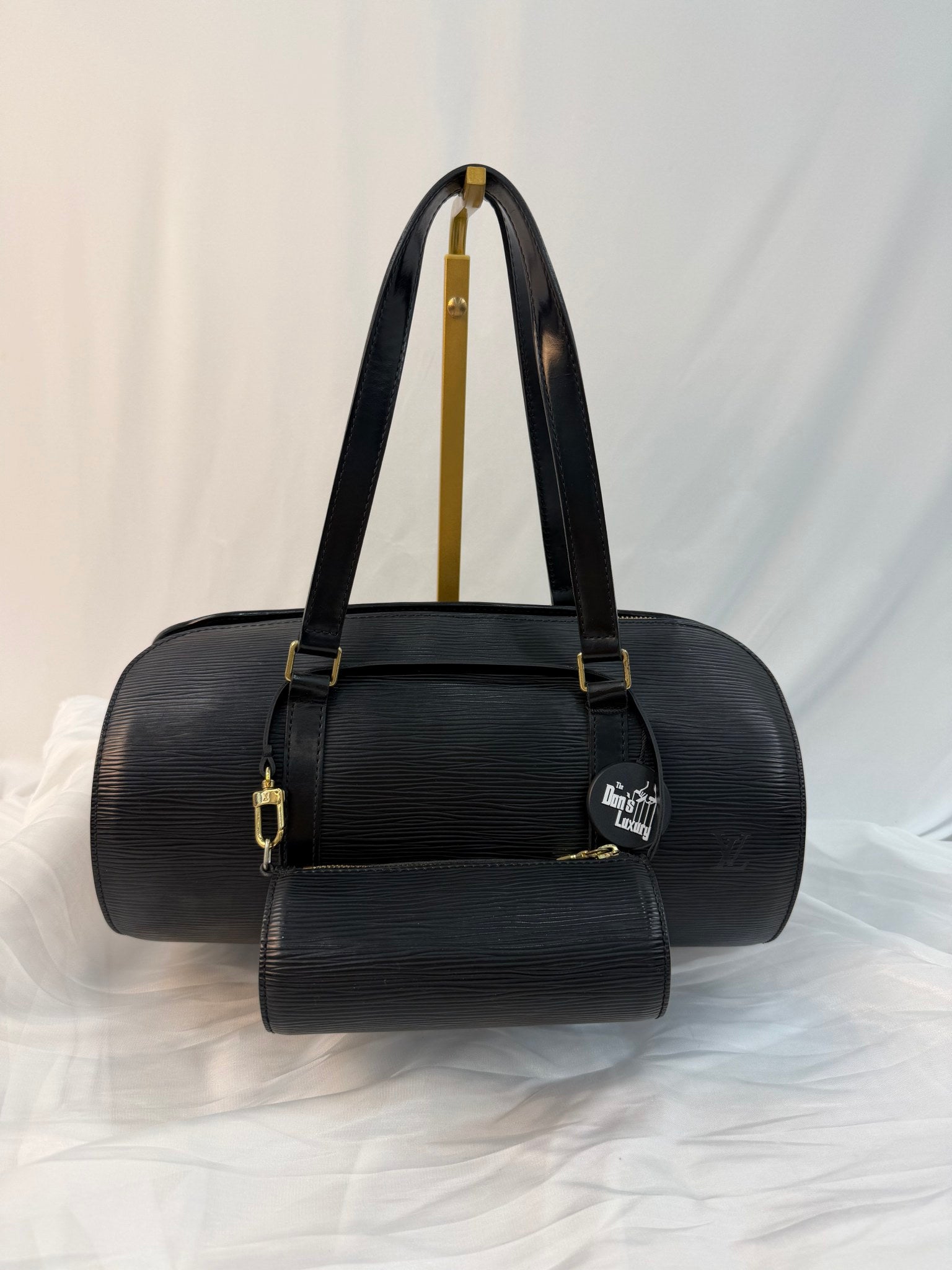Louis Vuitton Black Epi Leather Soufflot Bag