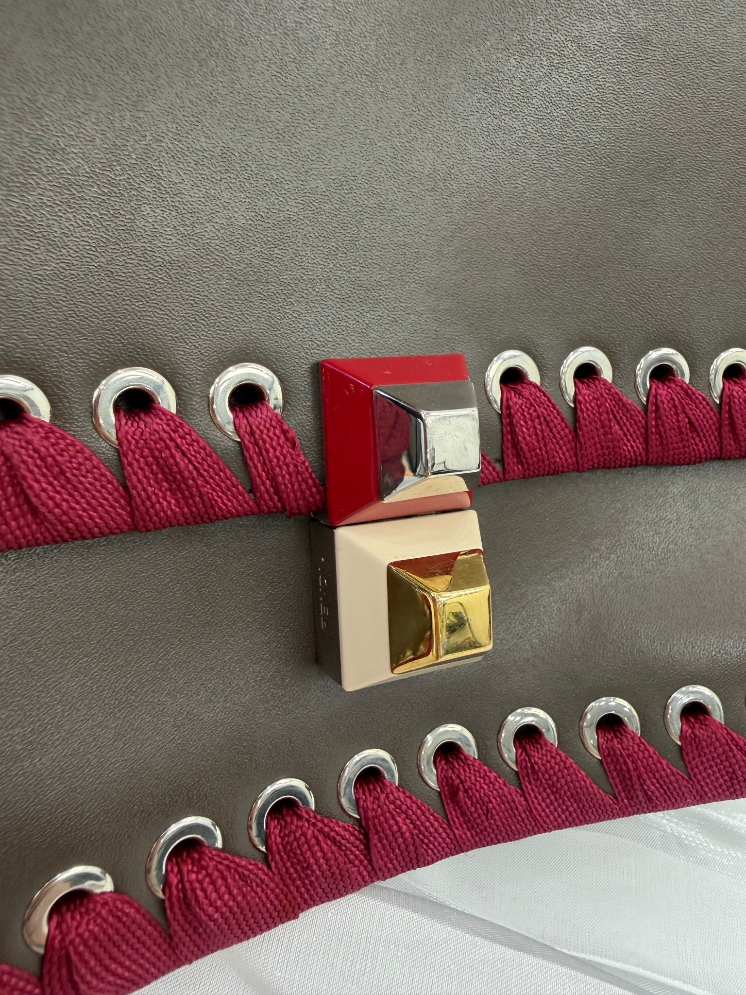 Fendi Brown Leather Kan I Whipstitch Chain Bag