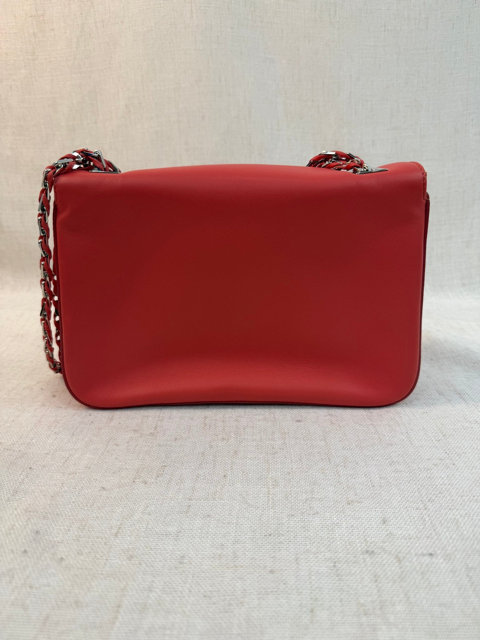 Fendi Coral Pink Leather Be Baguette Flap Bag