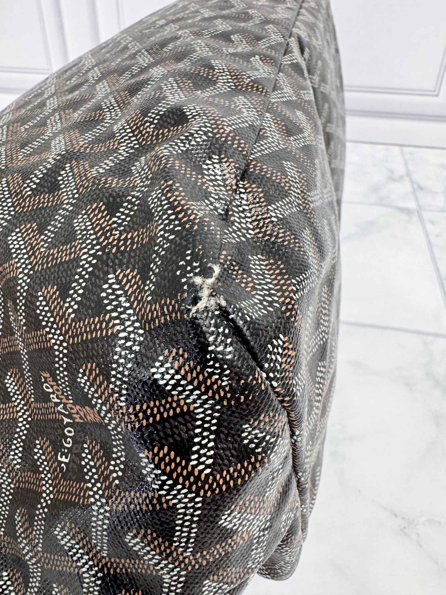 Goyard Brown And Tan Coated Canvas Saint Louis PM Tote Bag