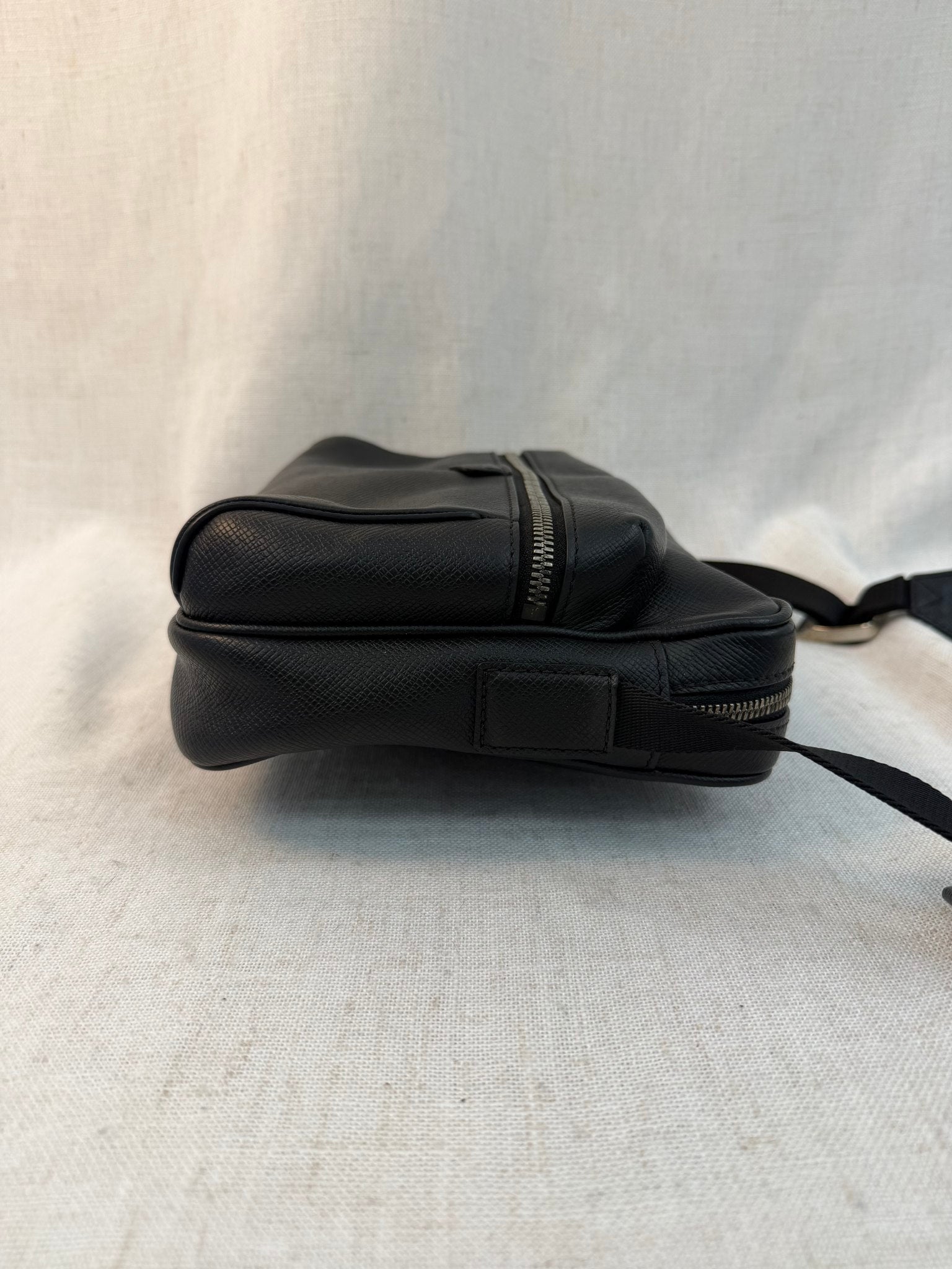 Louis Vuitton Black Leather Outdoor Messenger Bag