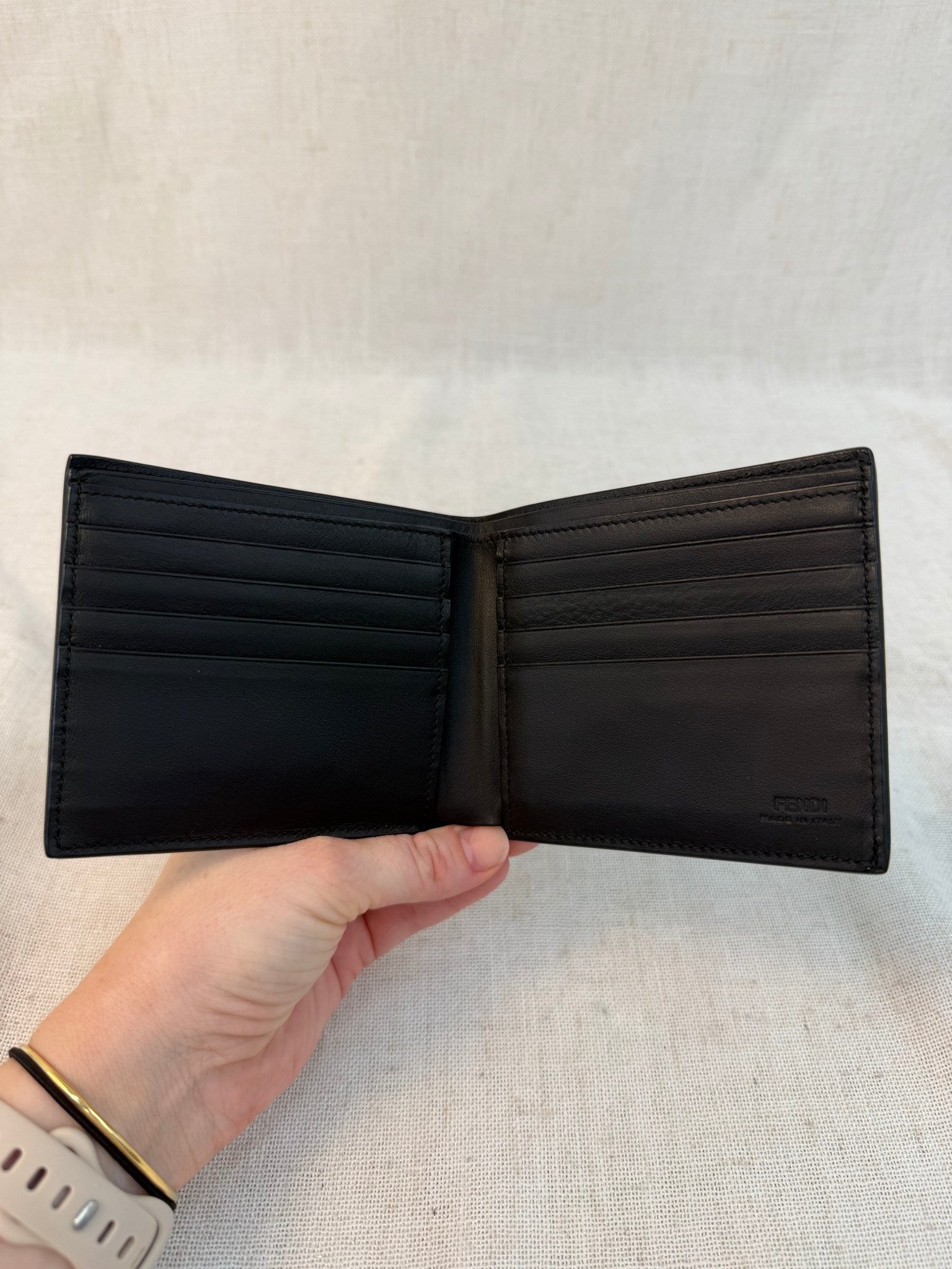 Fendi Multicolor Leather Face Bifold Wallet