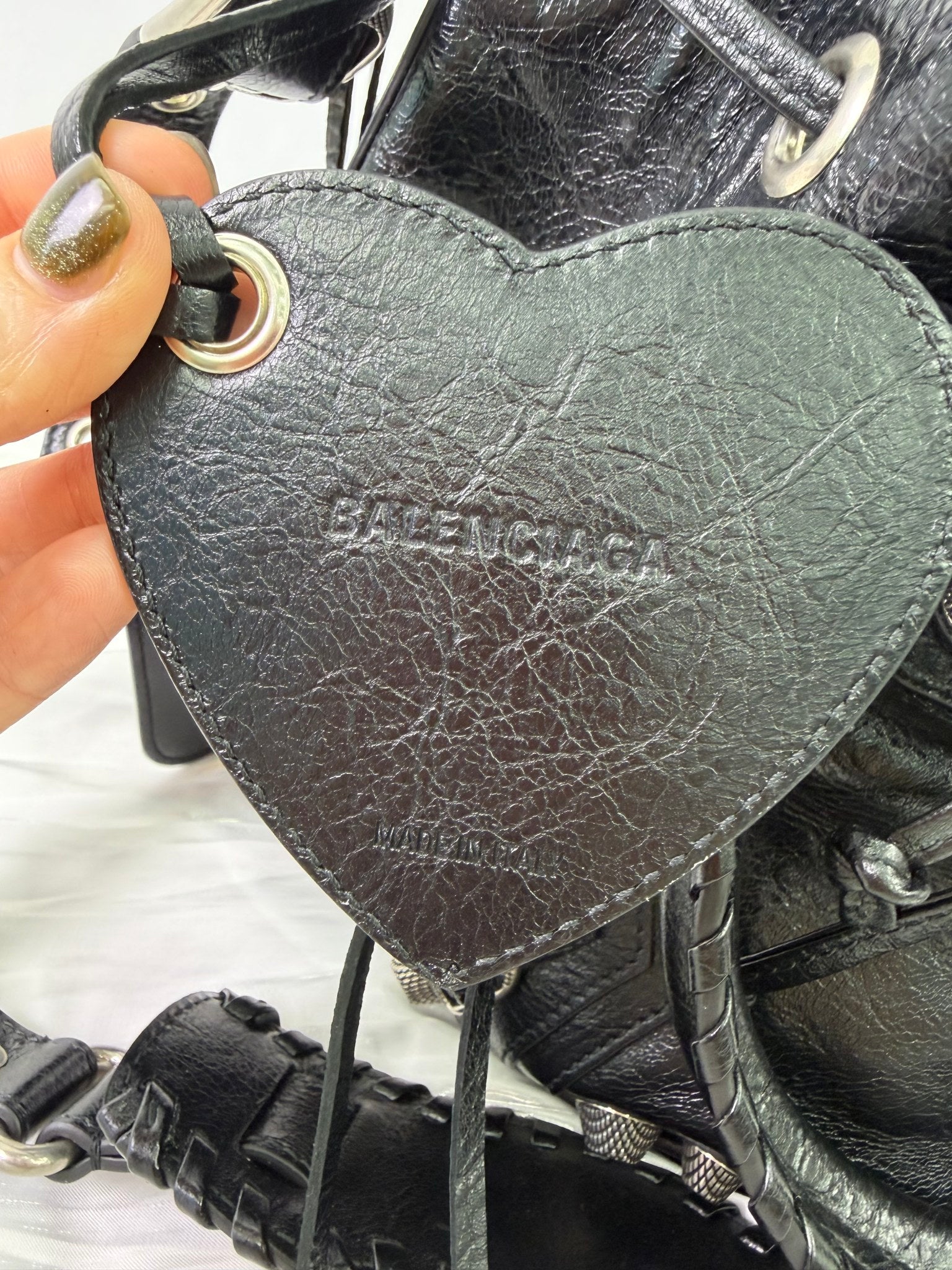 Balenciaga Black Leather Le Cagole Bucket Bag