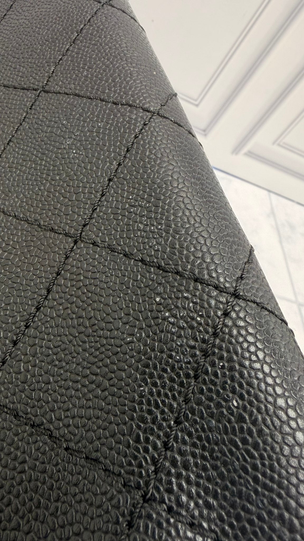 Chanel Black Caviar Leather Shopping Fever Tote