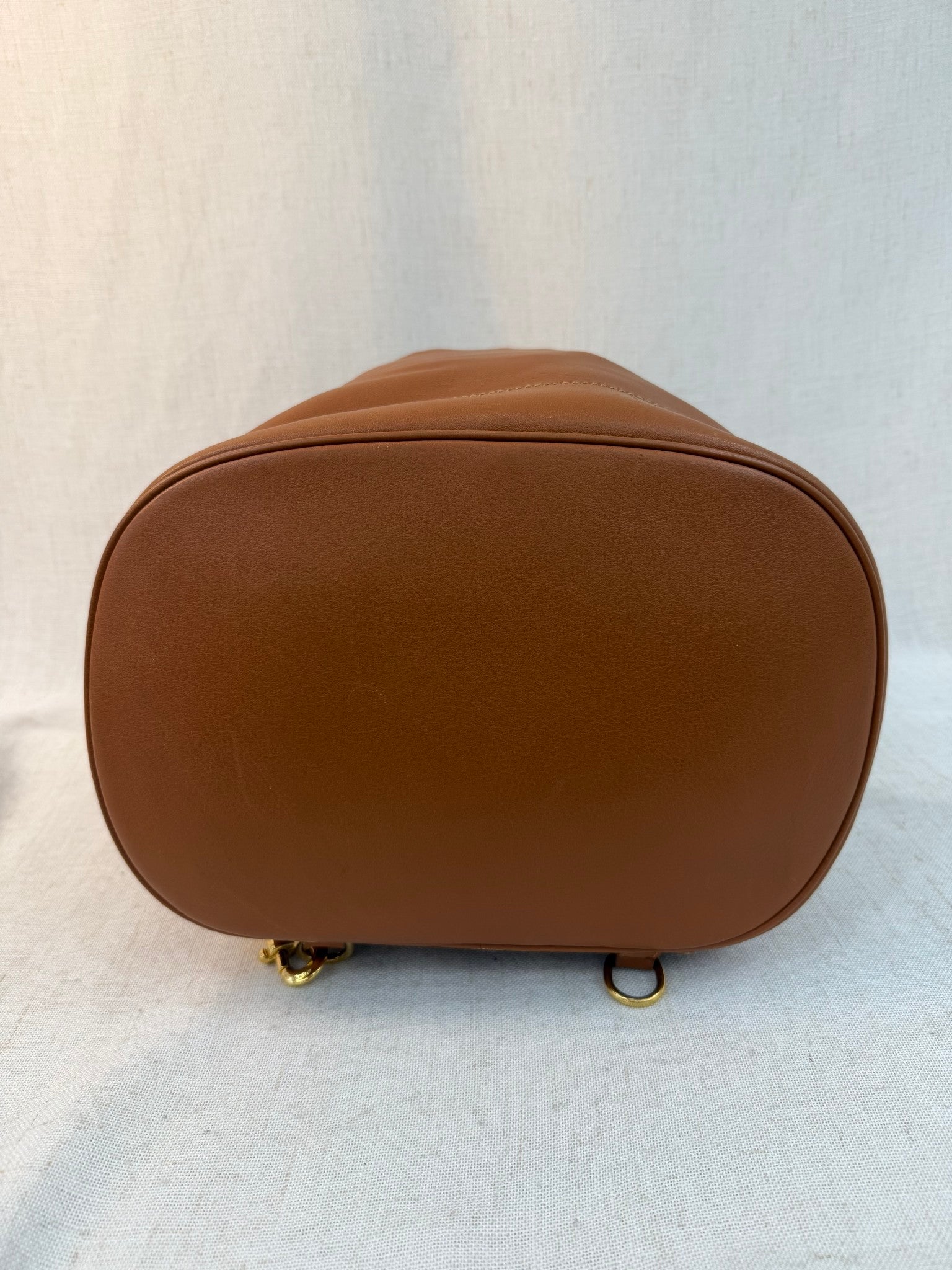 Gucci Brown Leather Bamboo Backpack