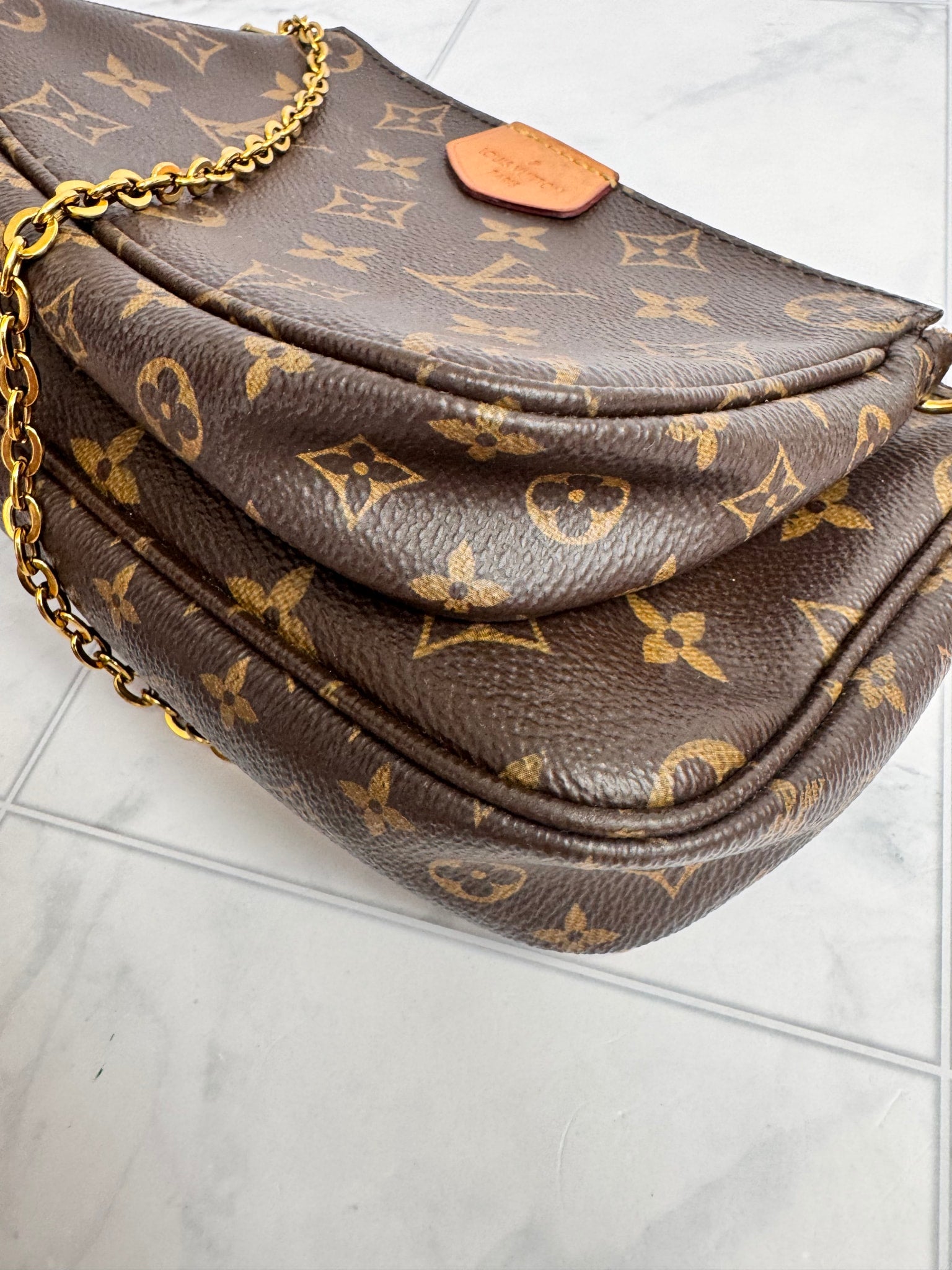 Louis Vuitton Monogram Pink Strap Multi Pochette Accessoires