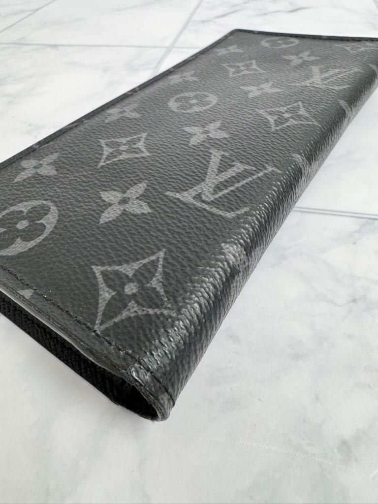 Louis Vuitton Monogram Eclipse Brazza Long Wallet