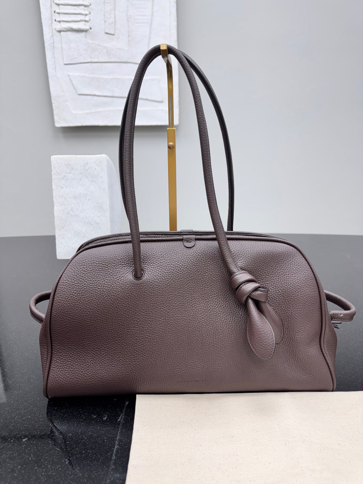 BRAND NEW - Jacquemus Brown Grained Leather Le Turismo Shoulder Bag