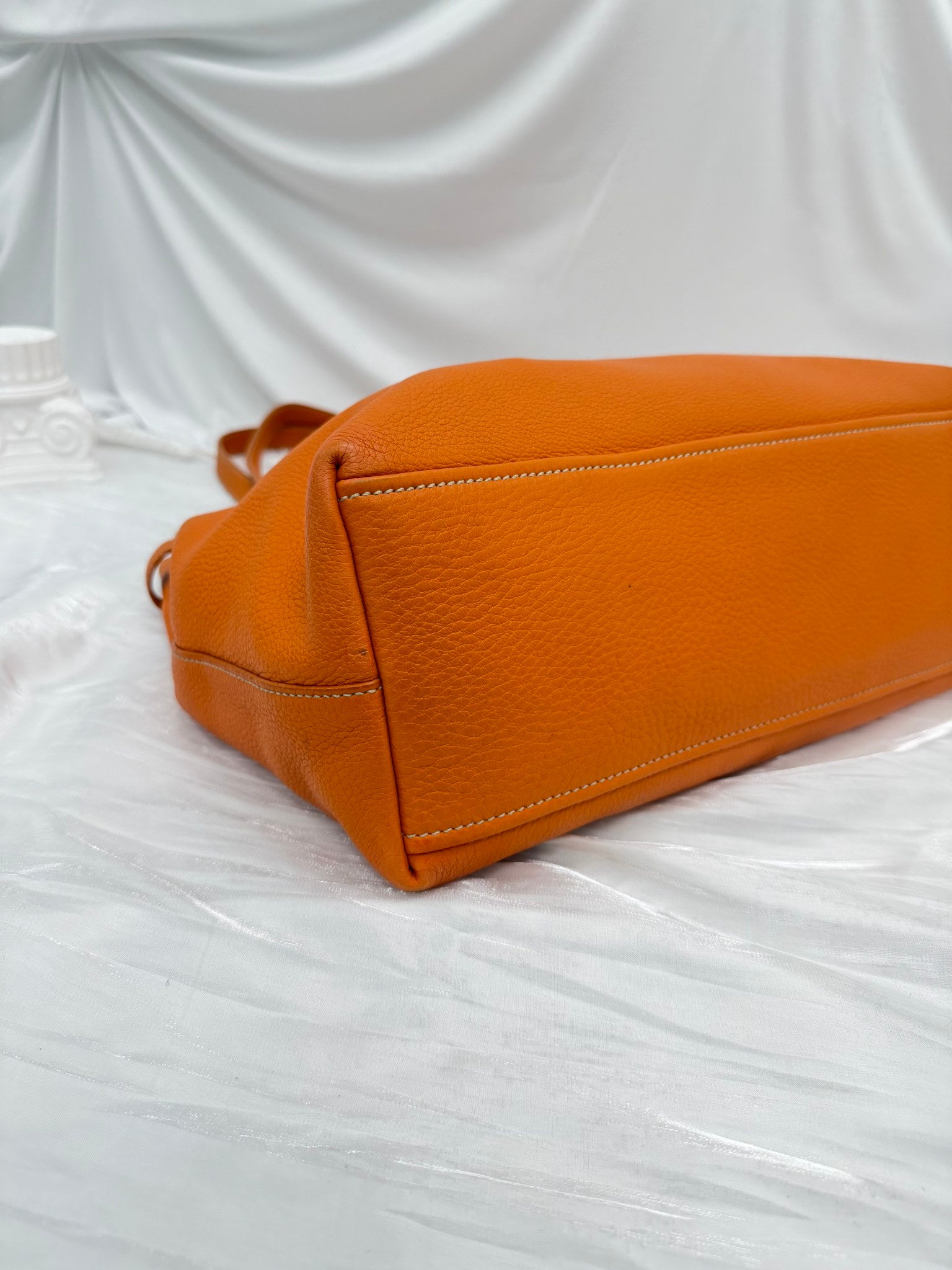 Prada Orange Leather Shoulder Tote