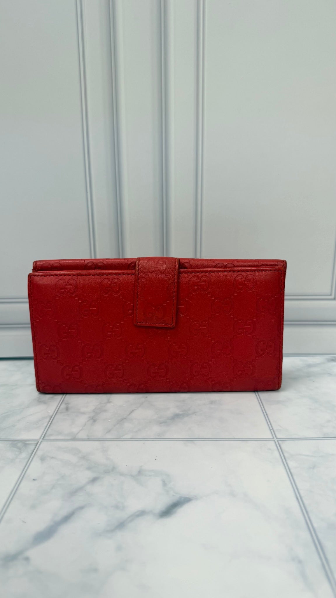Gucci Red Guccissima Leather Wallet