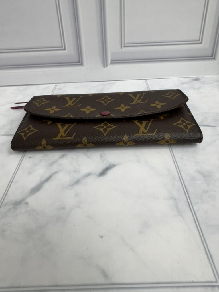 Louis Vuitton Monogram And Fuchsia Emilie Wallet