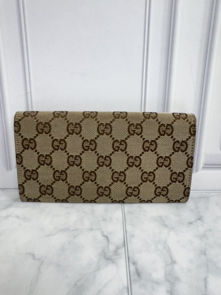 Gucci GG Supreme Canvas Studded Long Wallet