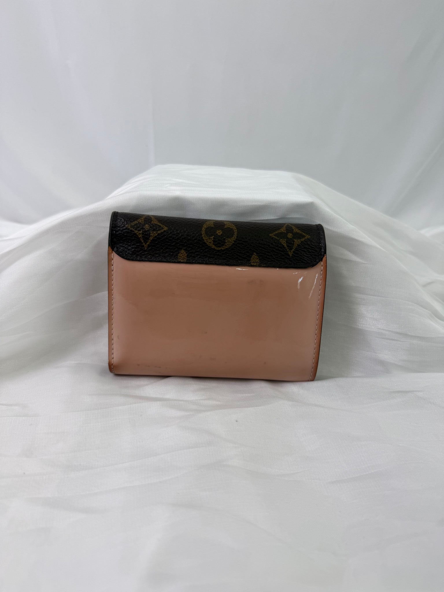 Louis Vuitton Pink And Monogram Cherrywood Compact Wallet
