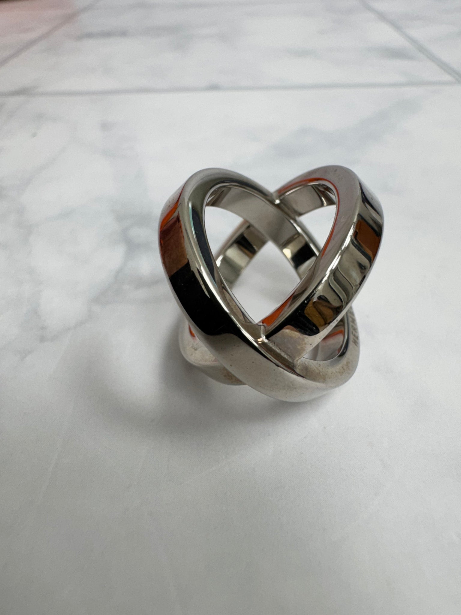 Hermes Silver Cosmos Scarf Ring
