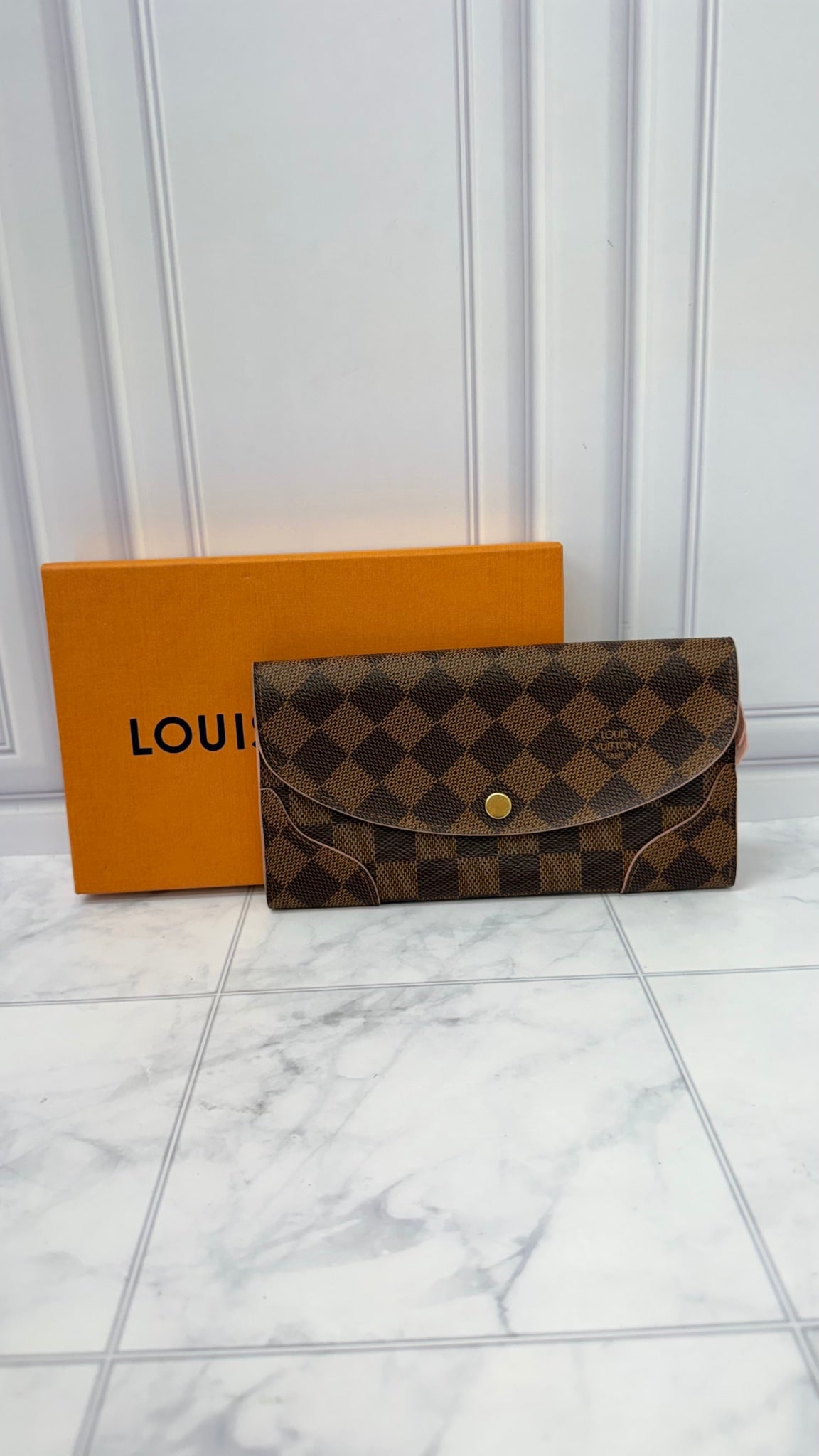 Louis Vuitton Pink Damier Ebene Caissa Wallet