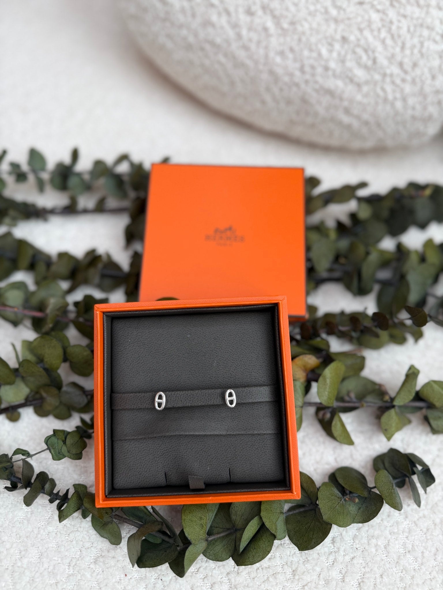 Hermes Sterling Silver Farandole Earrings