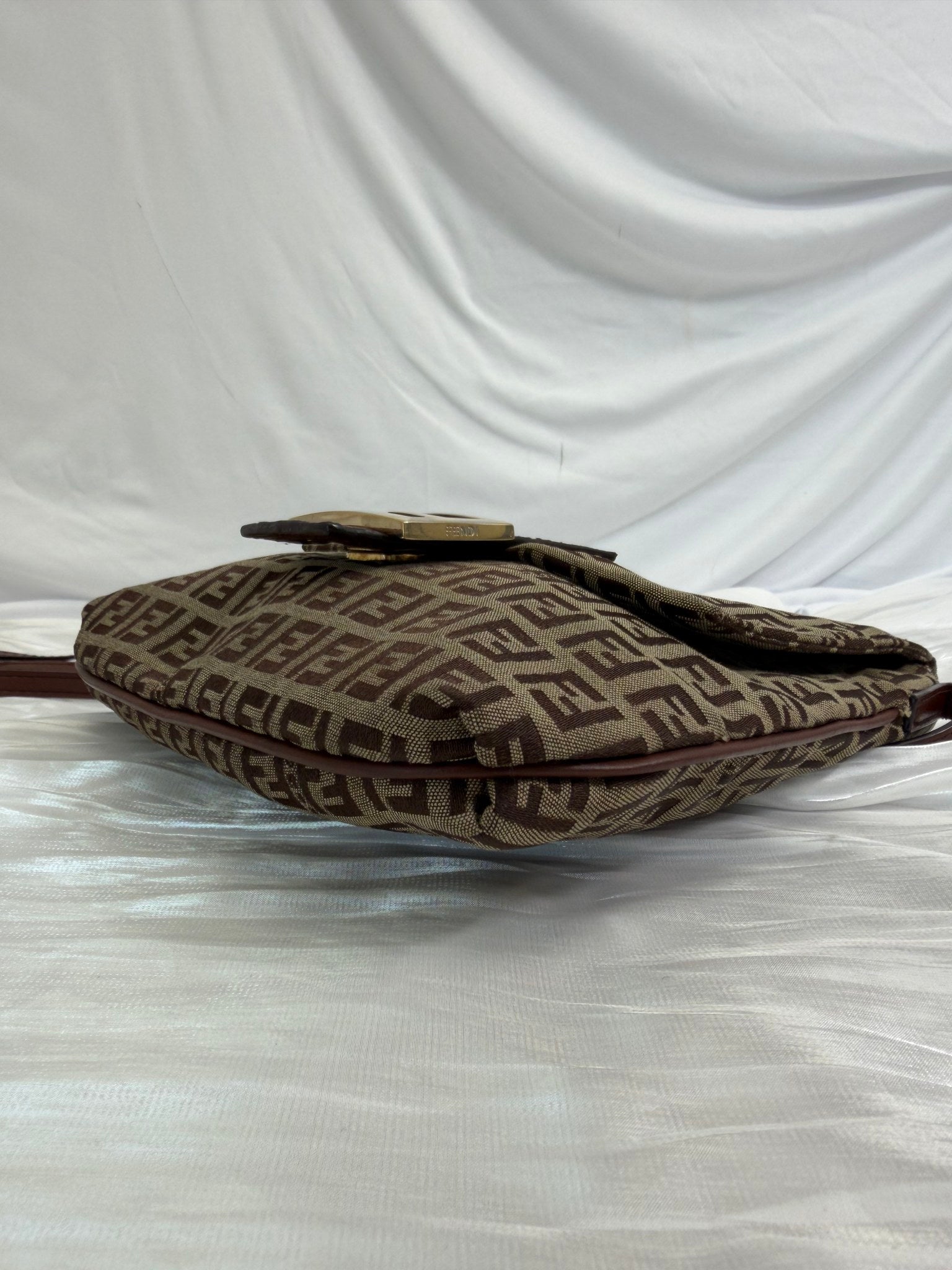 Fendi Brown Zucchino Canvas Crossbody