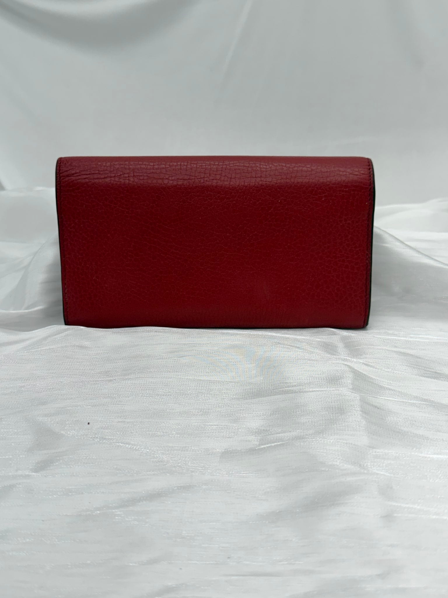 Gucci Red Leather Interlocking G Long Wallet