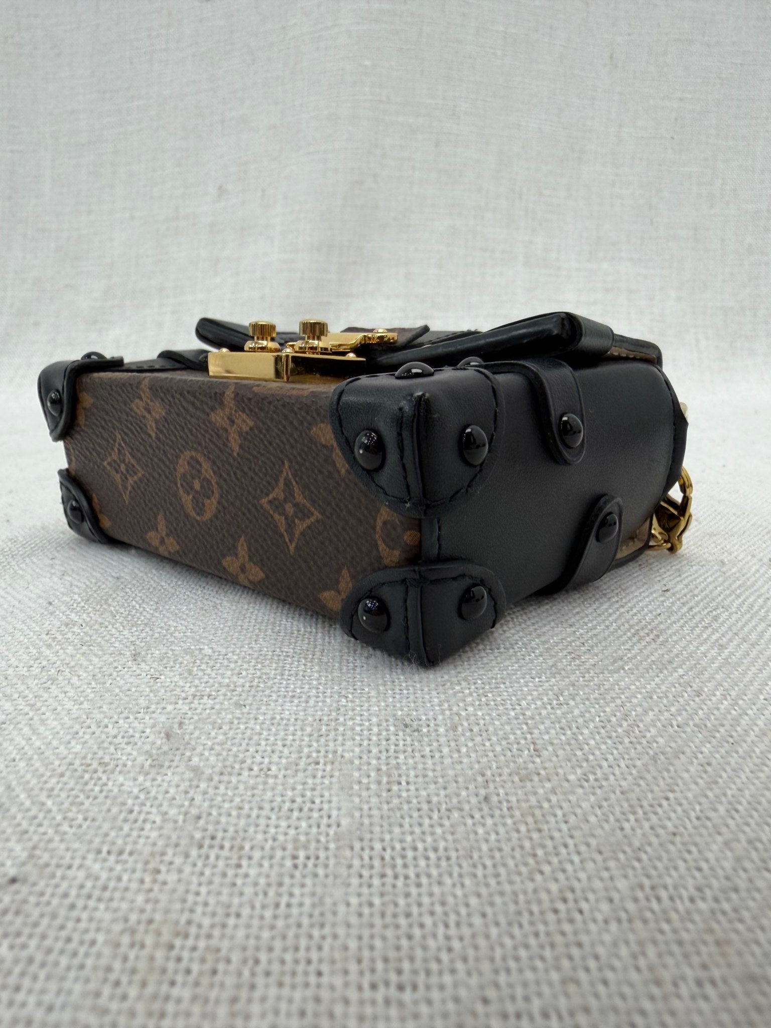 Louis Vuitton Monogram & Black Mini Essential Trunk Chain Bag