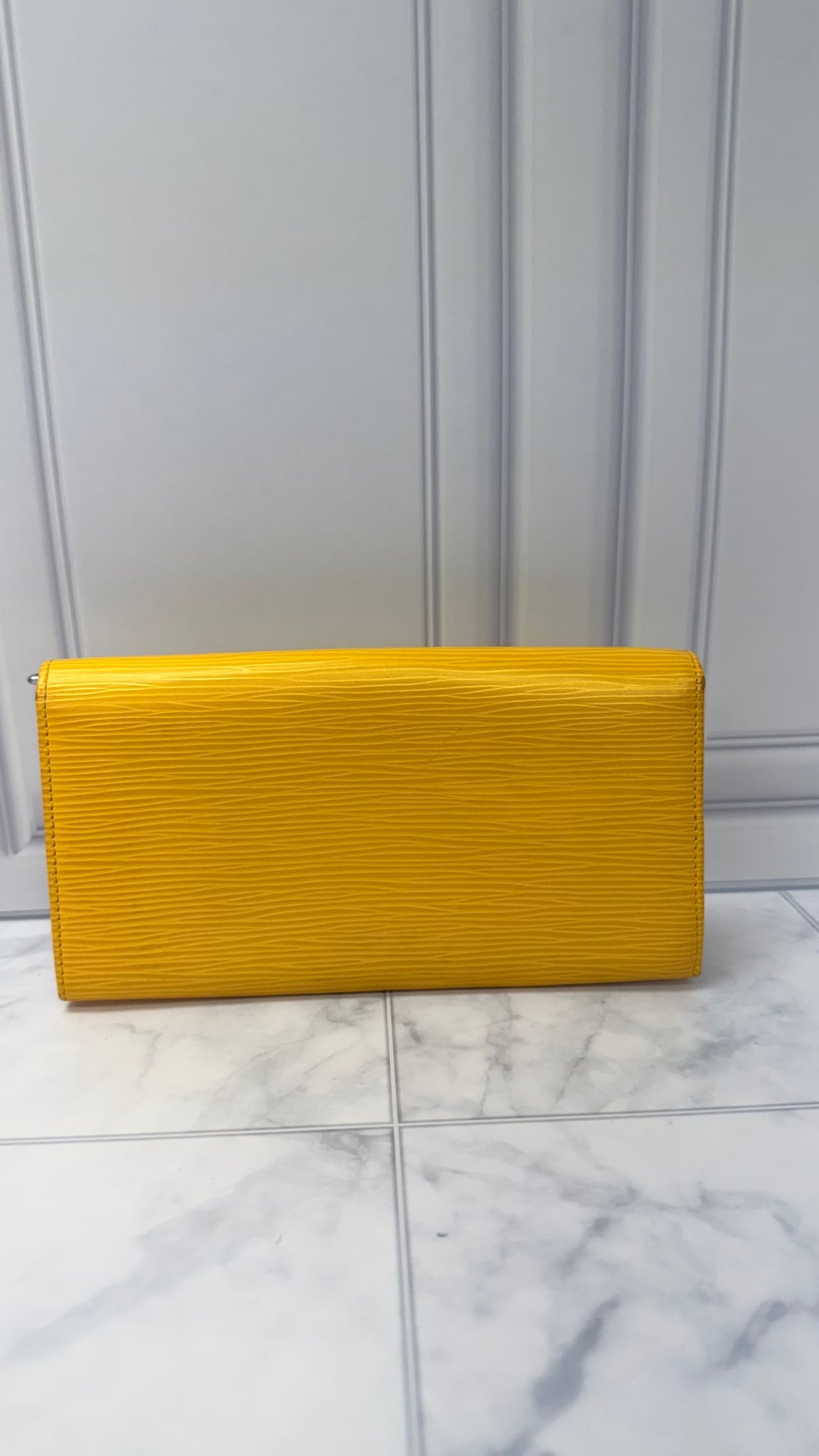 Louis Vuitton Yellow Epi Leather Sarah Long Wallet