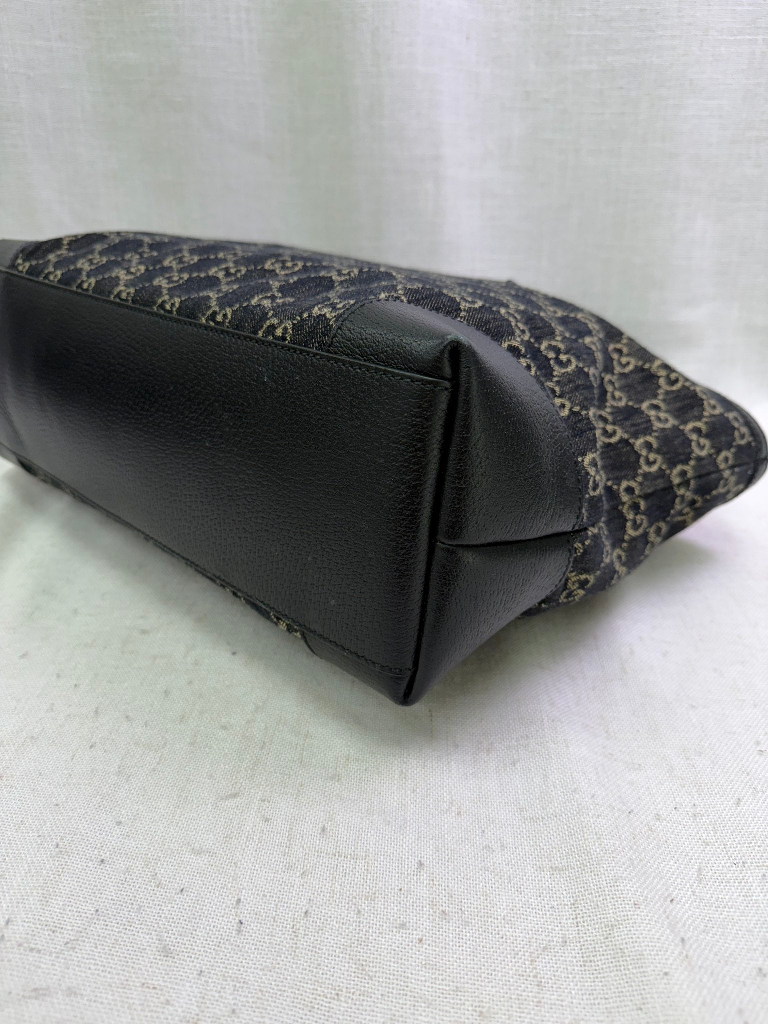 Gucci GG Black Denim Ophidia Medium Tote