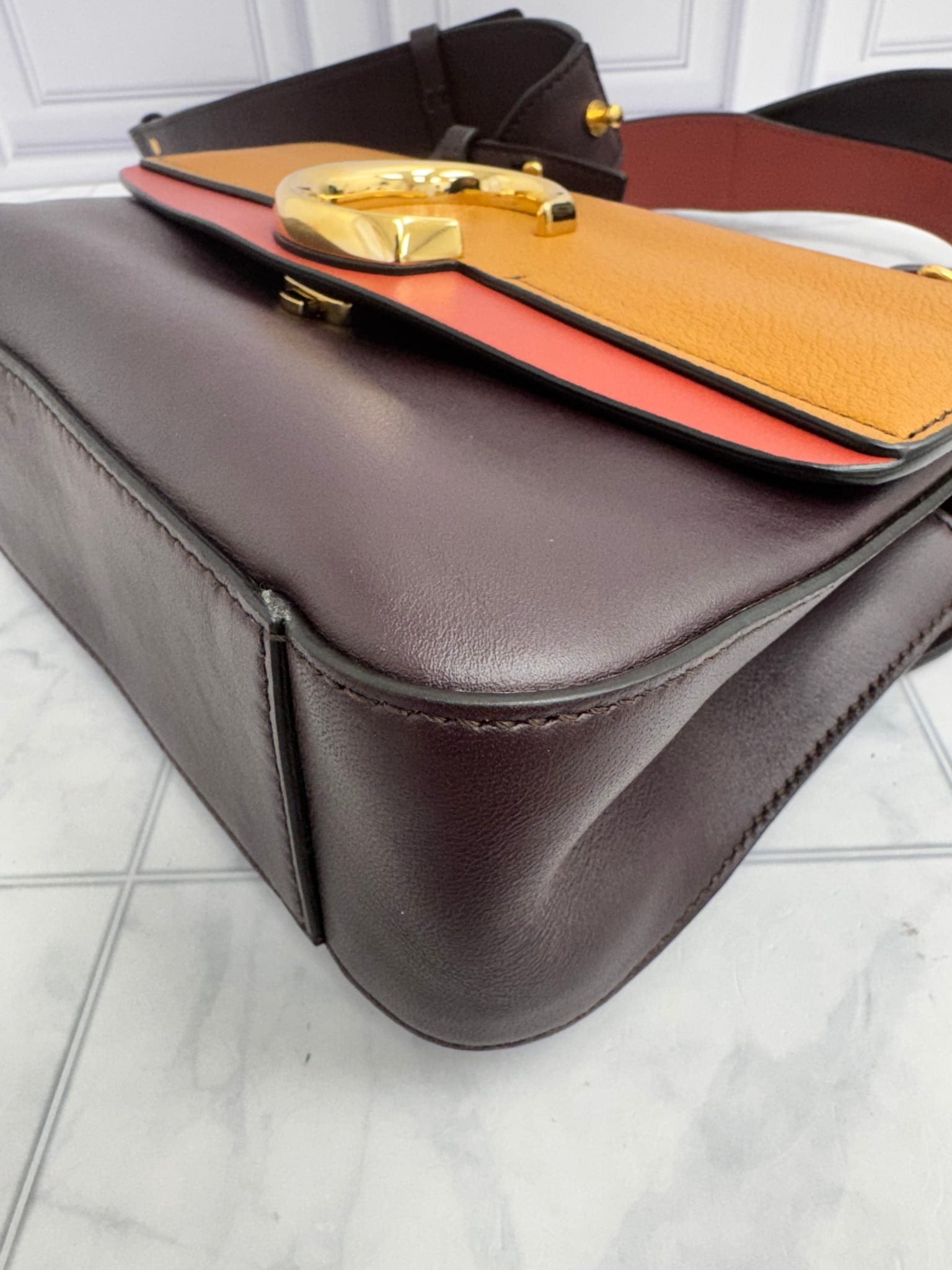 Chloe Tricolor Leather C Double Small 2Way Bag