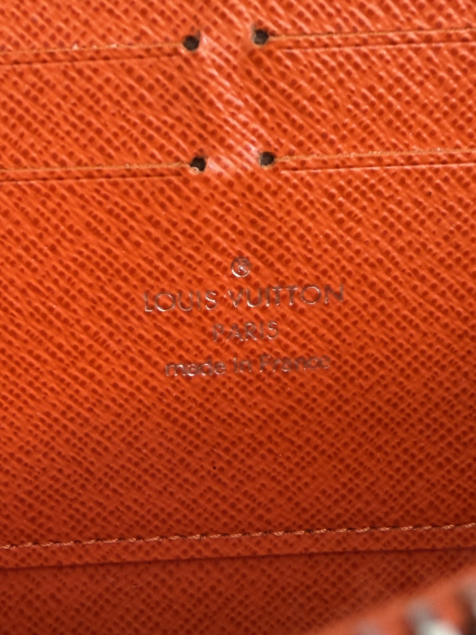 Louis Vuitton Orange Epi Zippy Wallet