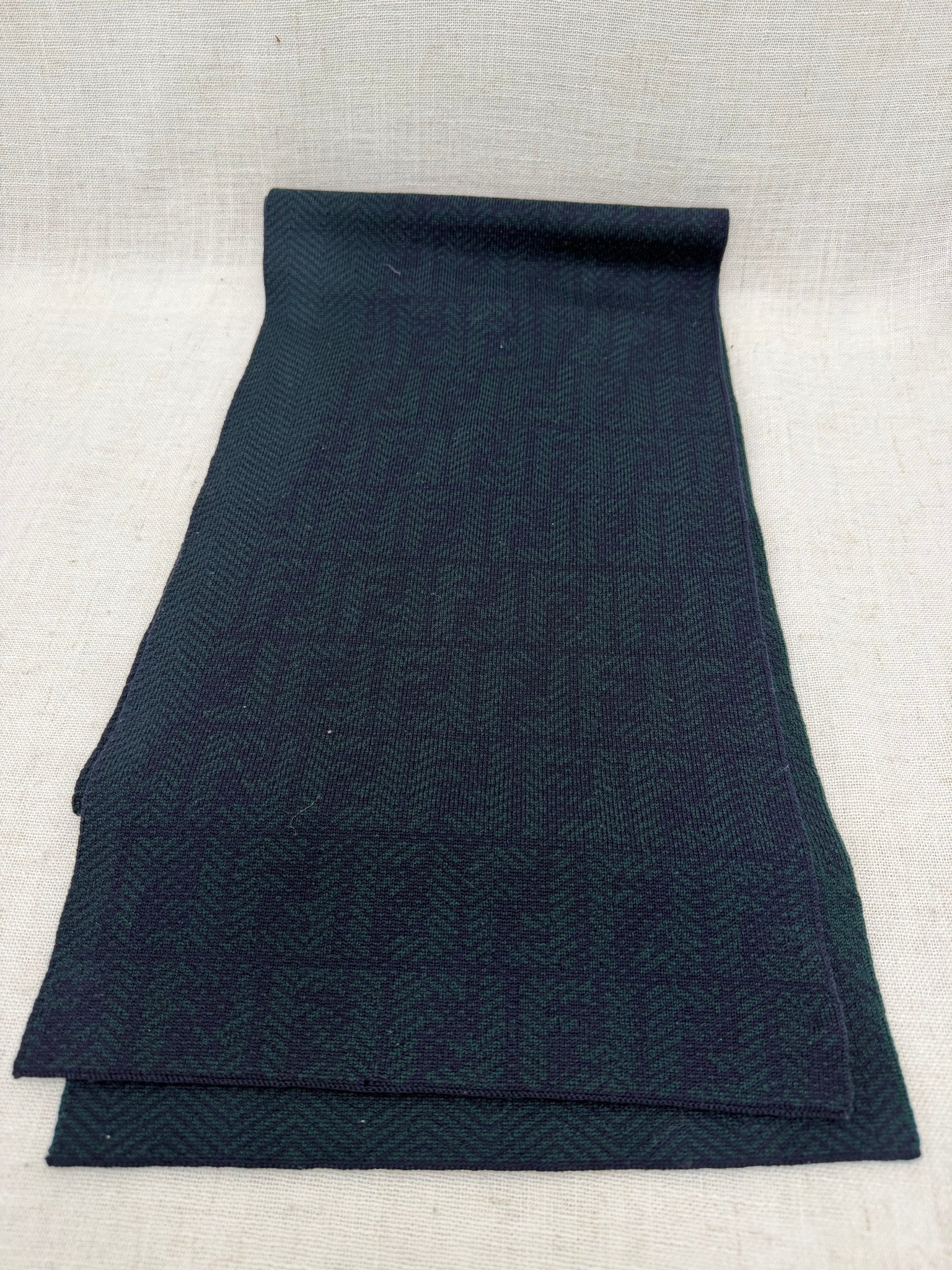 Fendi Blue & Green Herringbone Wool Scarf
