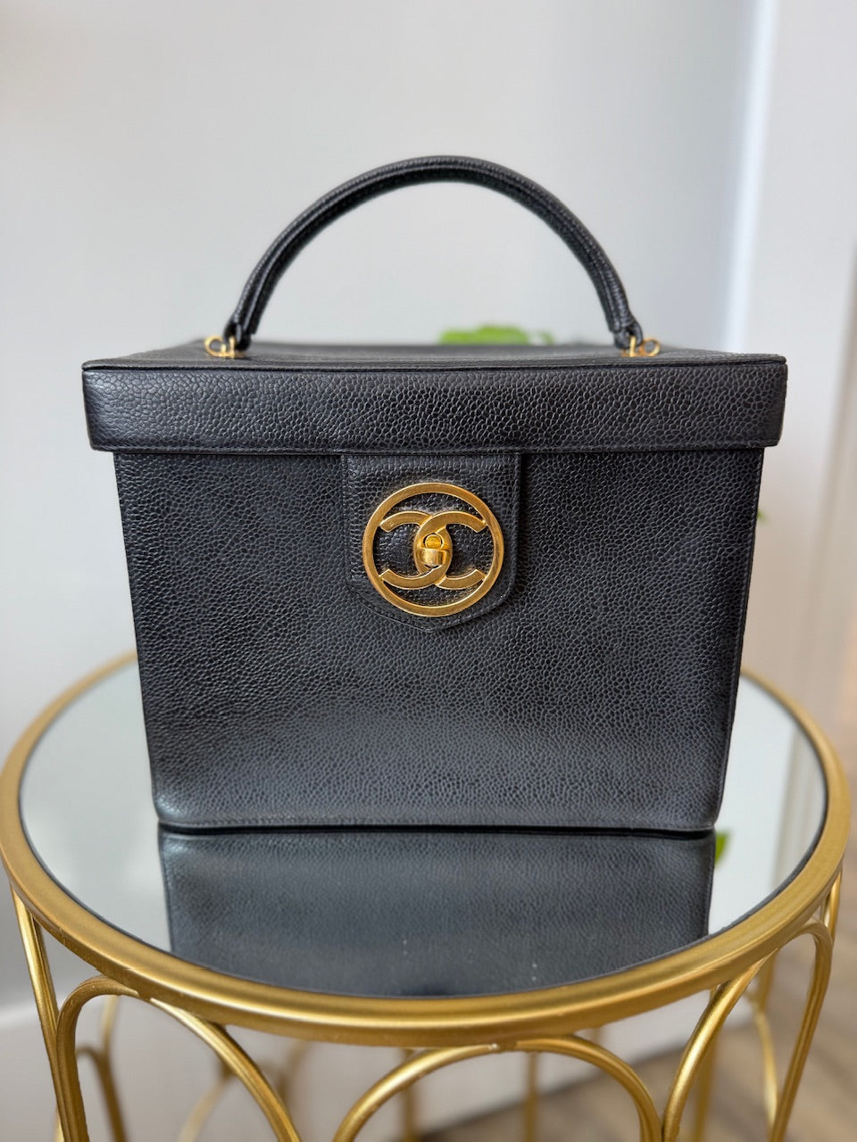 Chanel Black Caviar Vanity Case
