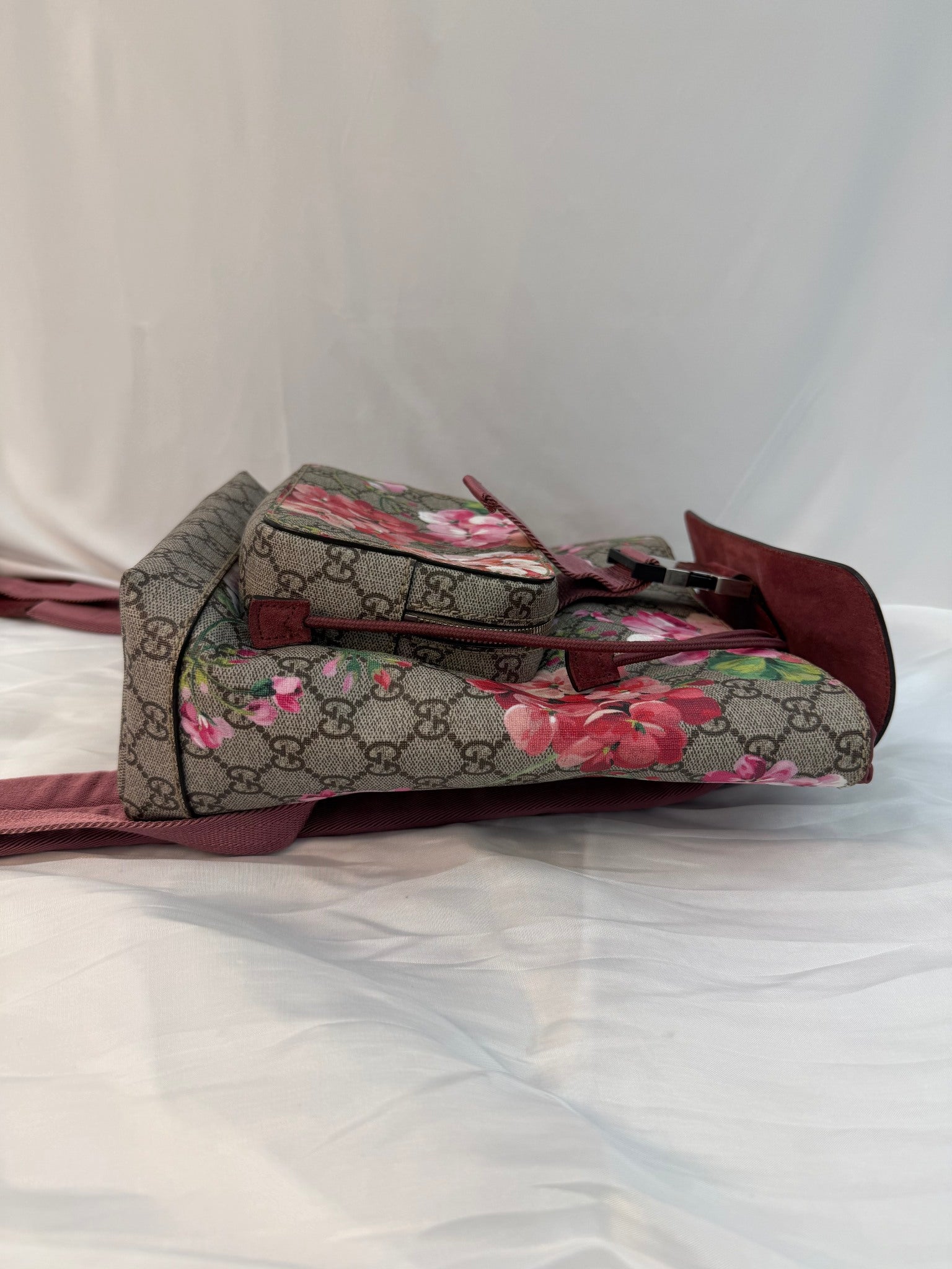 Gucci Brown GG Supreme Print Blooms Backpack