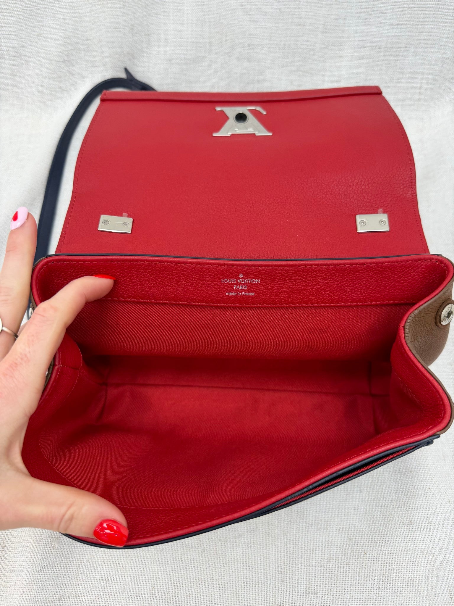 Louis Vuitton Tricolor Leather Lockme BB Bag