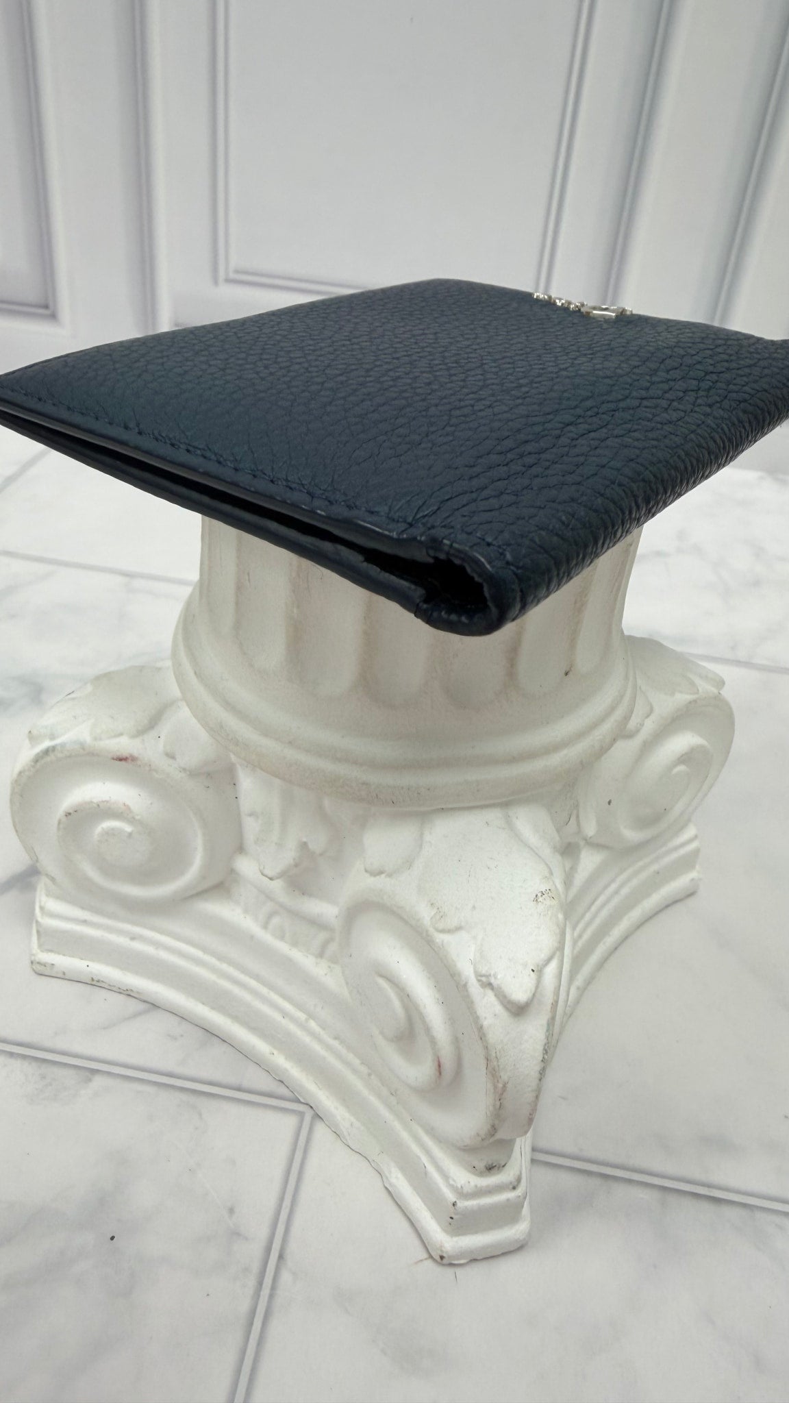 Christian Dior Navy Blue Leather Pocket Organizer