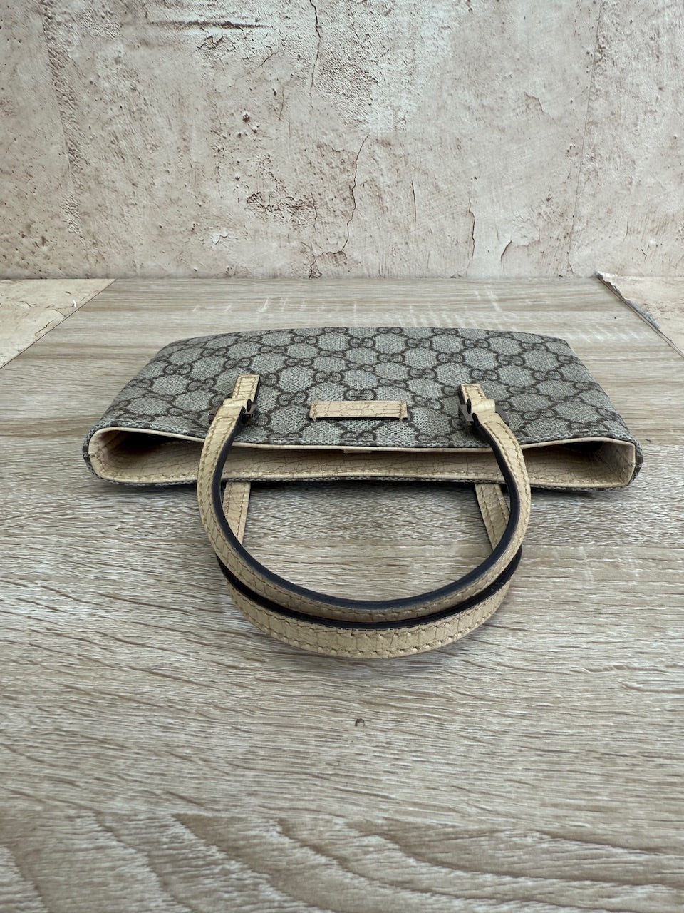 Gucci GG Brown Coated Canvas Mini Tote
