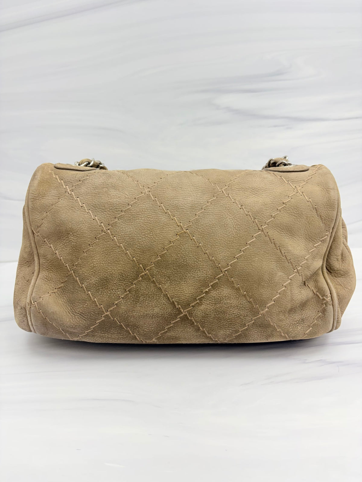 Chanel Taupe Suede Ultimate Stitch Flap Bag