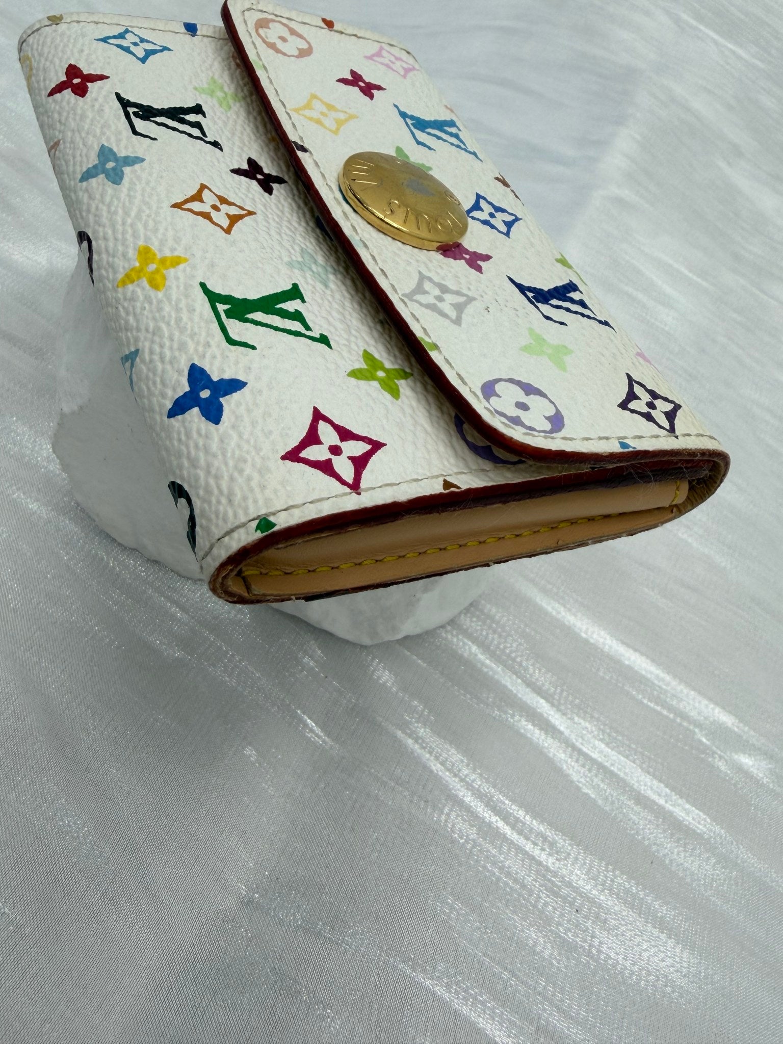 Louis Vuitton White Multicolore Monogram Card Case