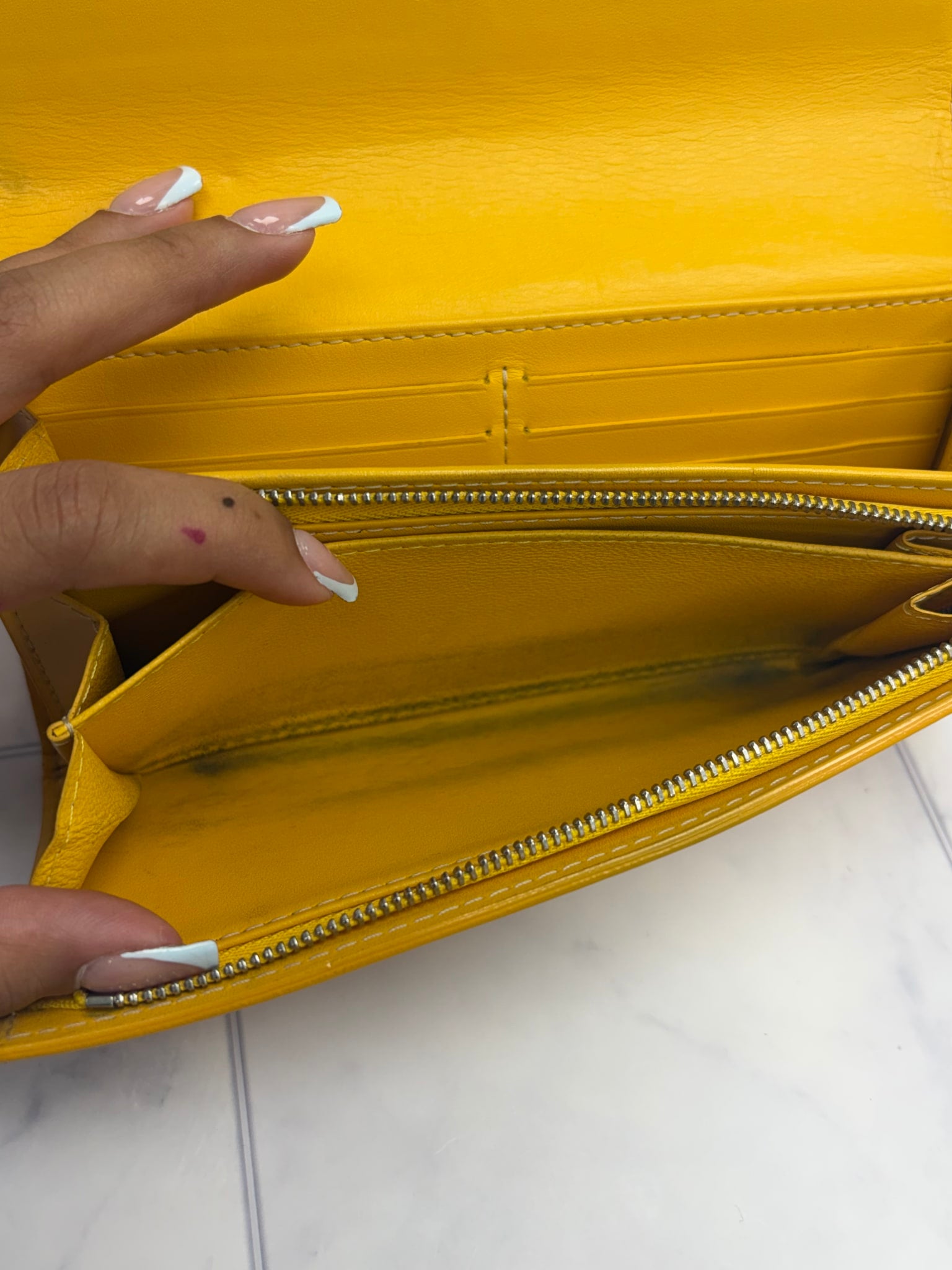 Goyard Goyardine Yellow Long Wallet