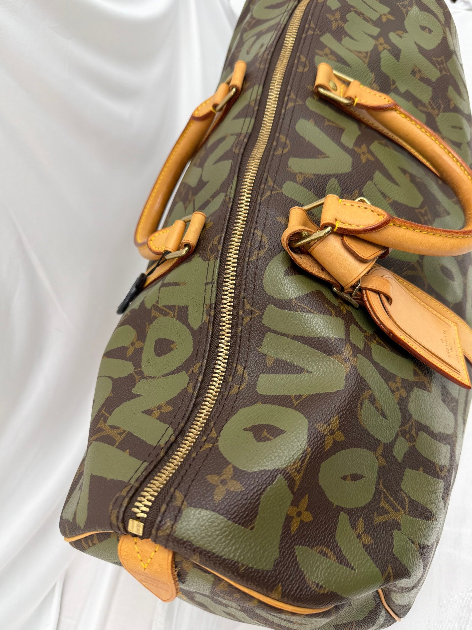 Louis Vuitton x Stephen Sprouse Monogram Green Graffiti Keepall 50